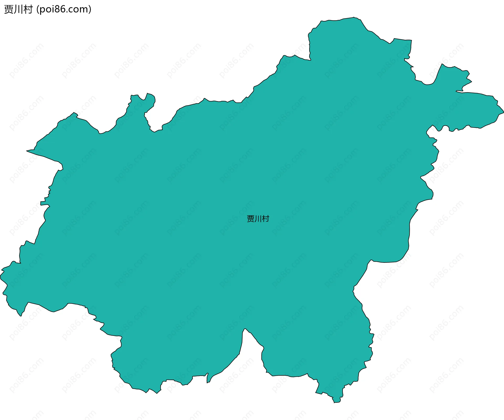 贾川村边界地图