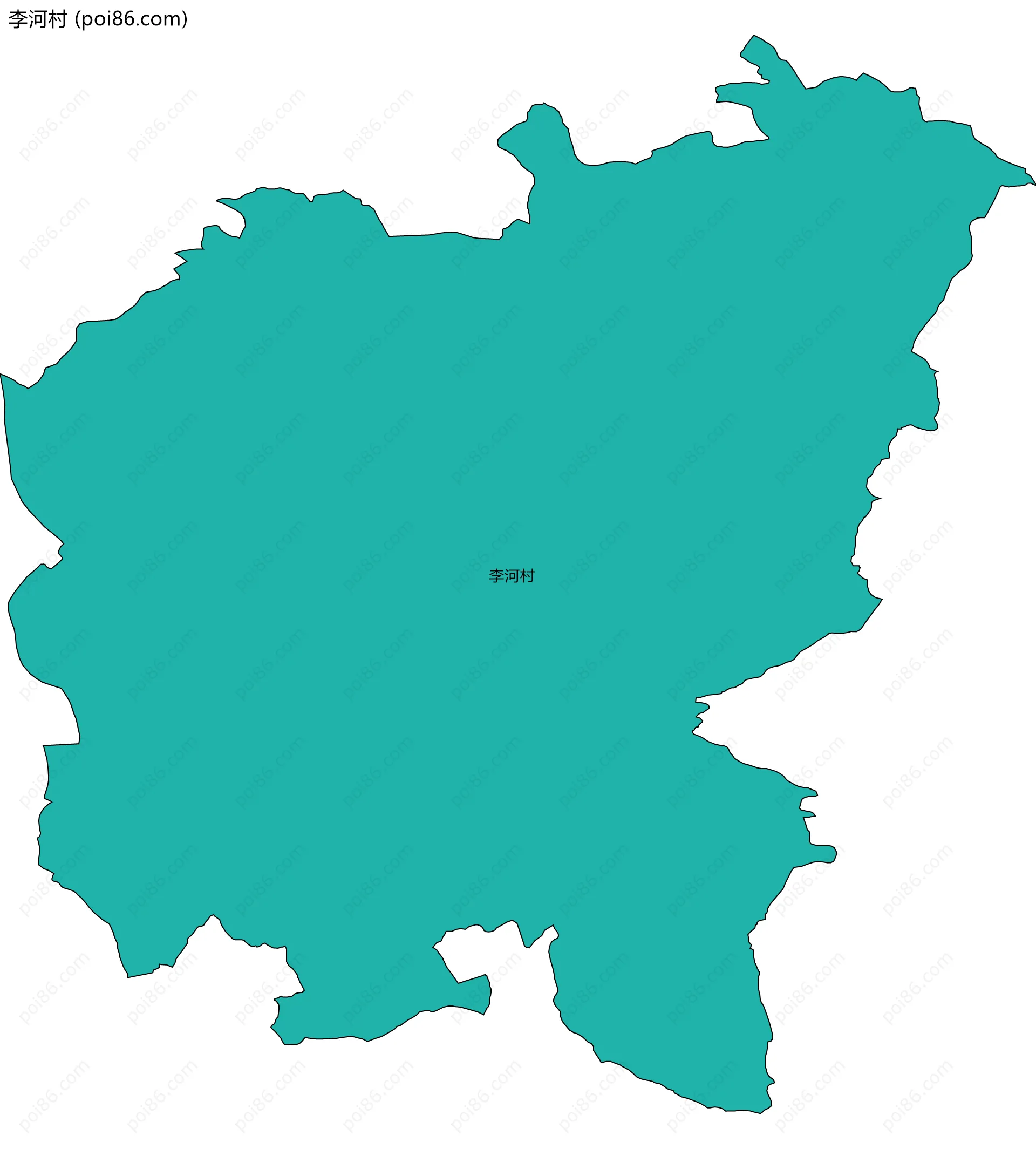 李河村边界地图