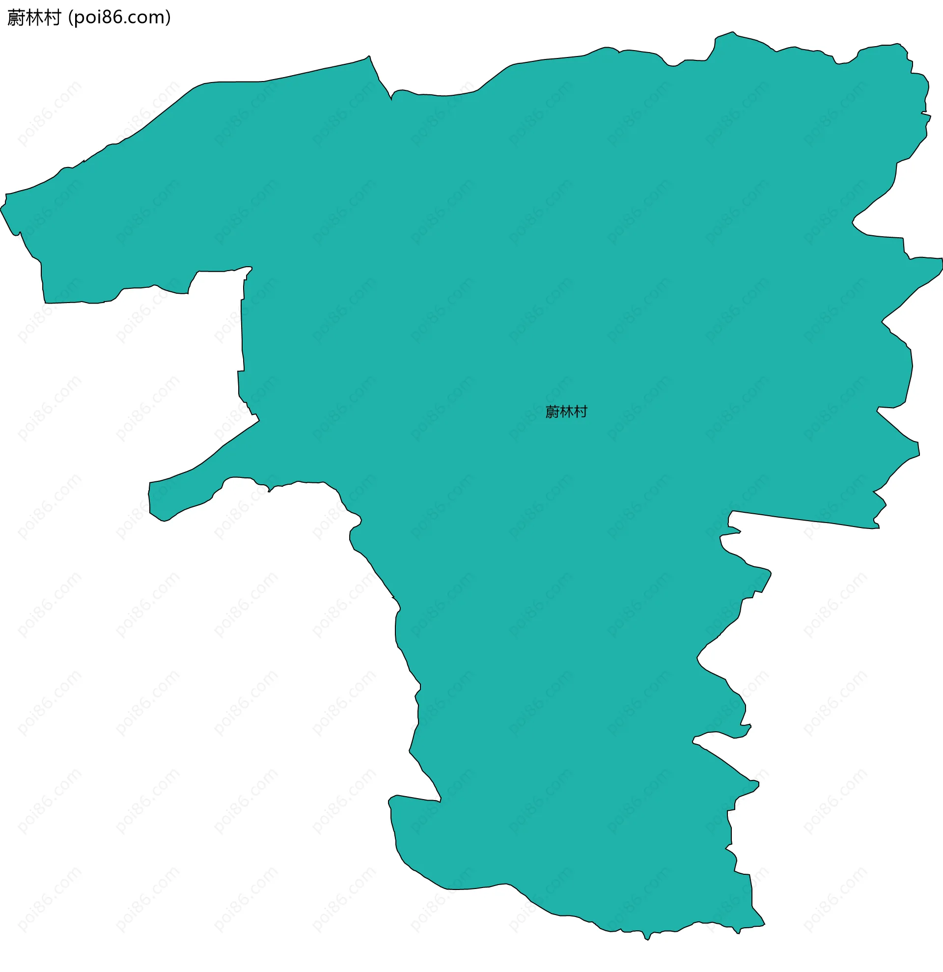 蔚林村边界地图