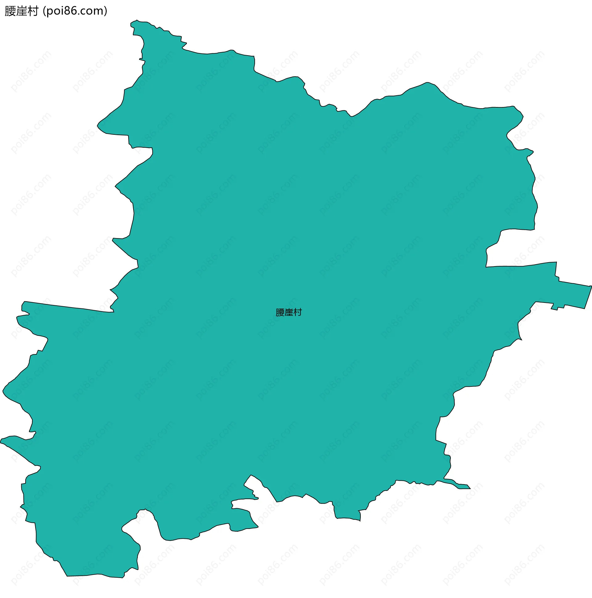 腰崖村边界地图