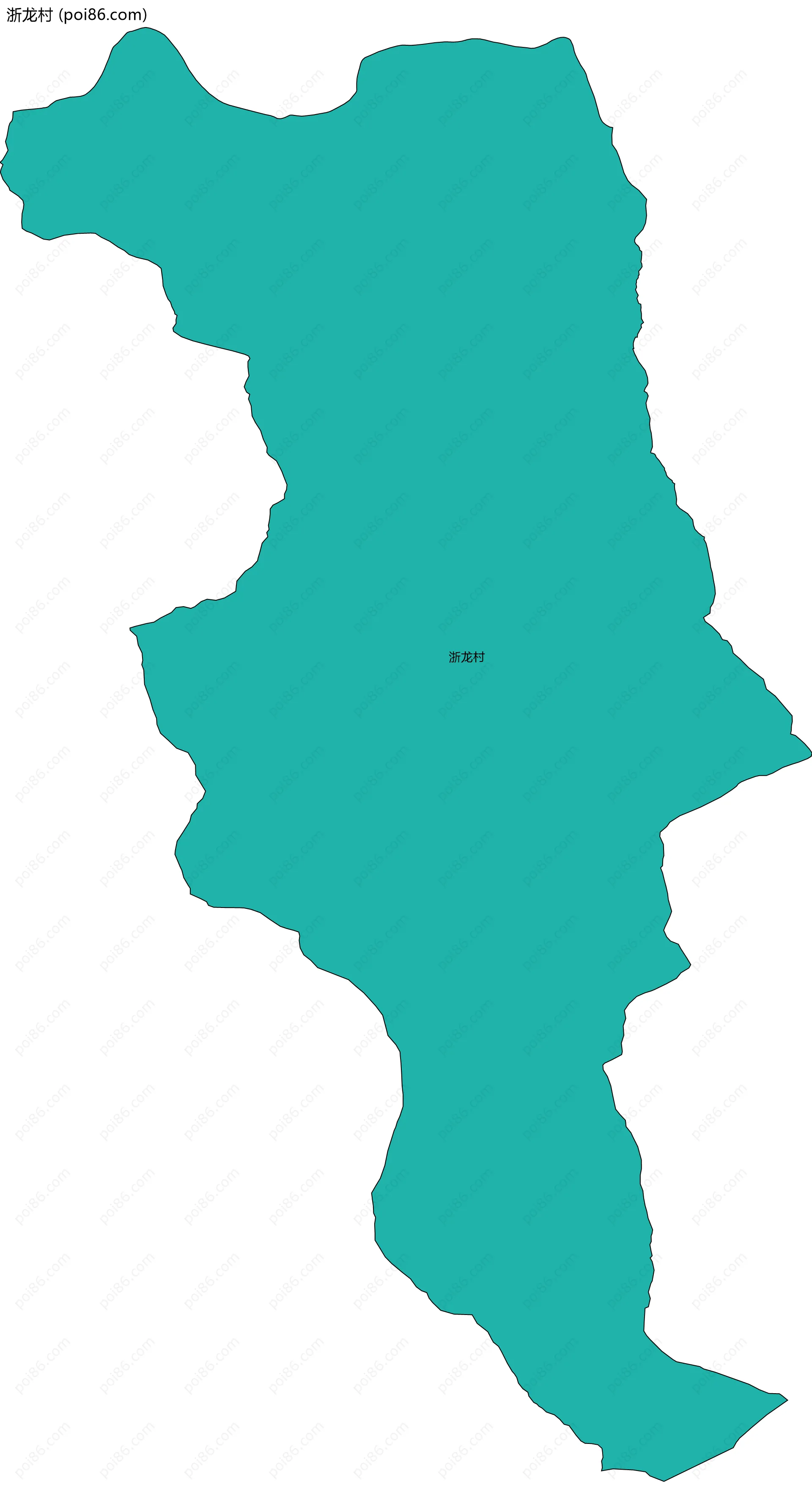 浙龙村边界地图