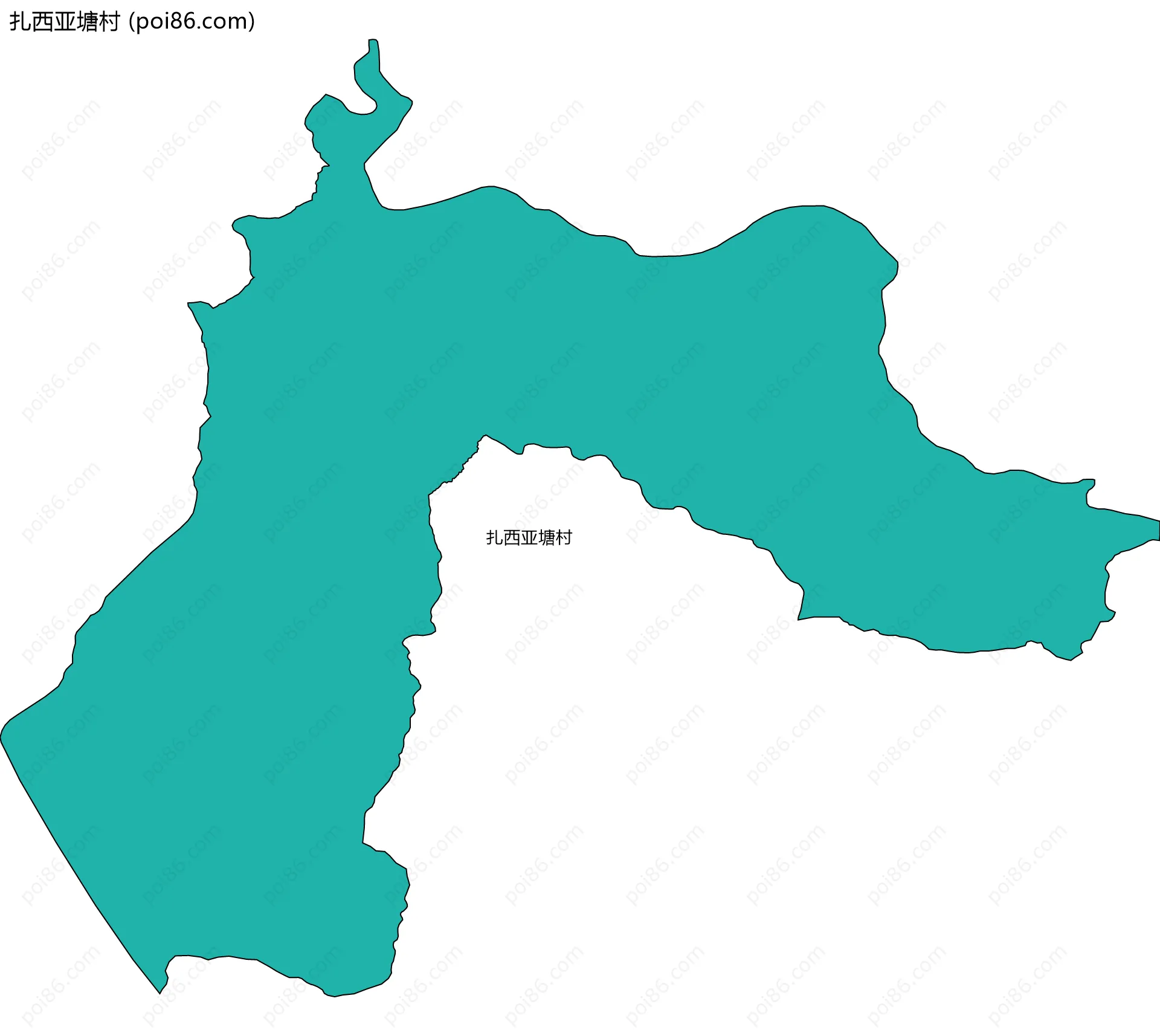 扎西亚塘村边界地图