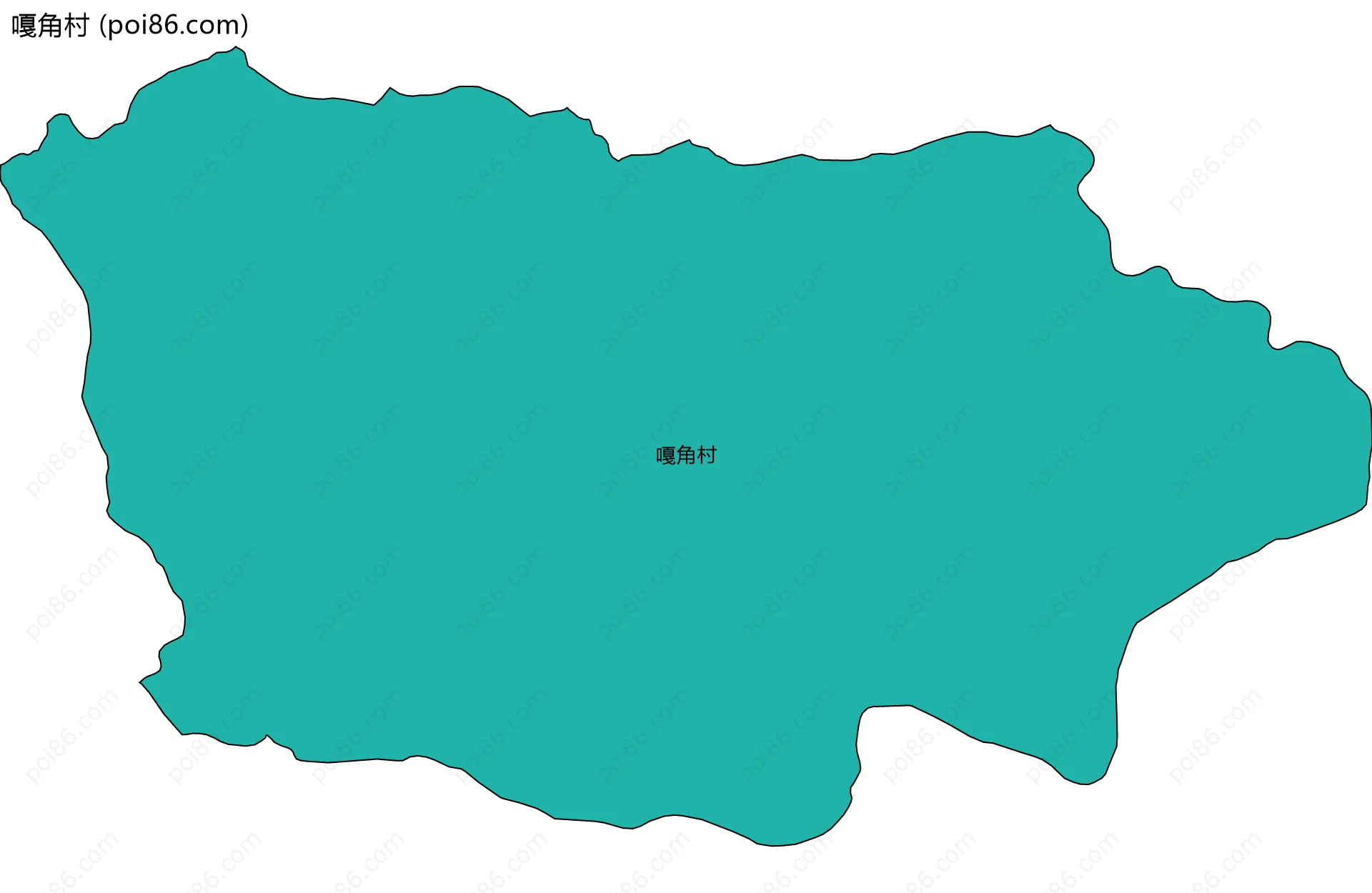 嘎角村边界地图