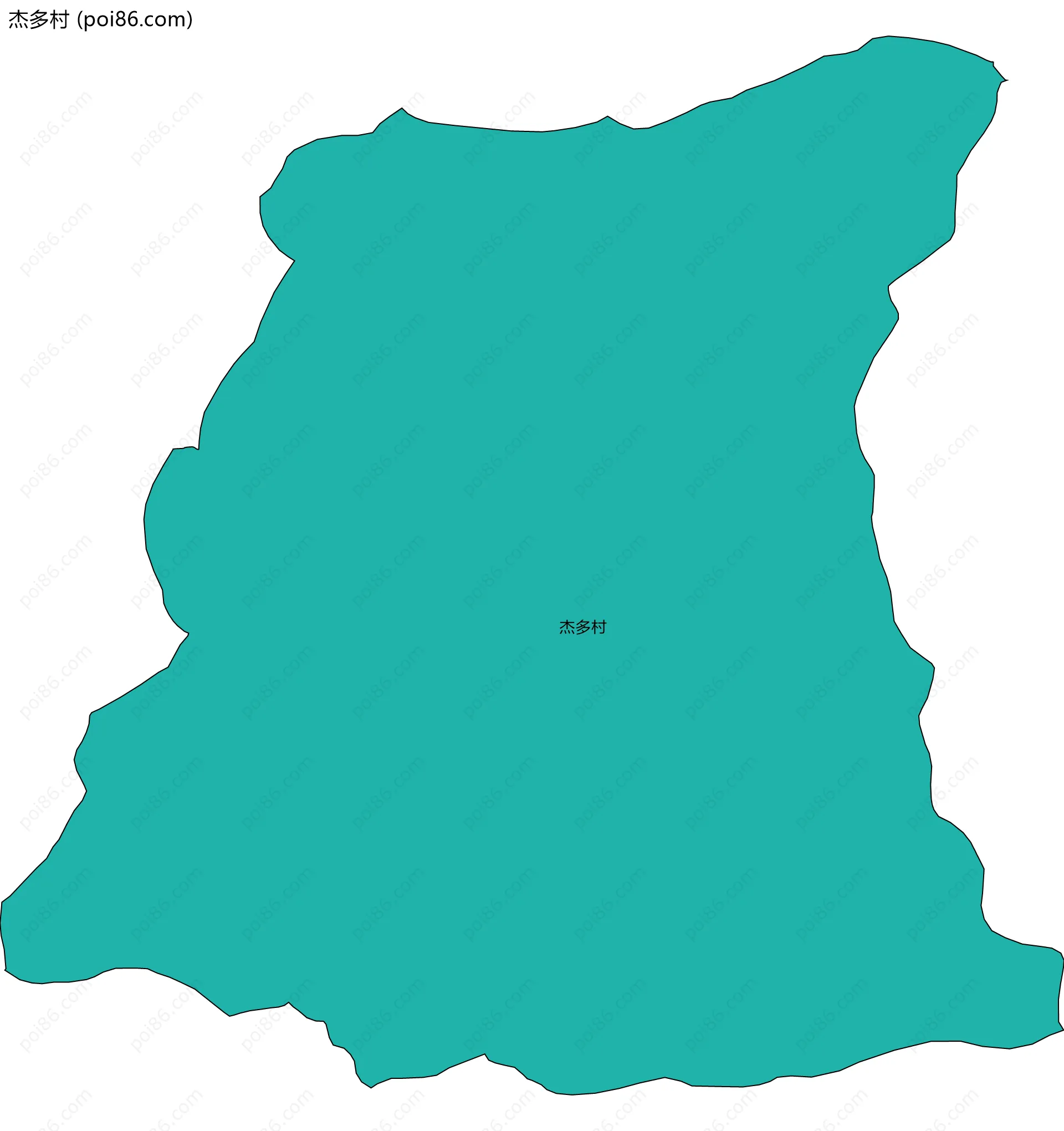 杰多村边界地图