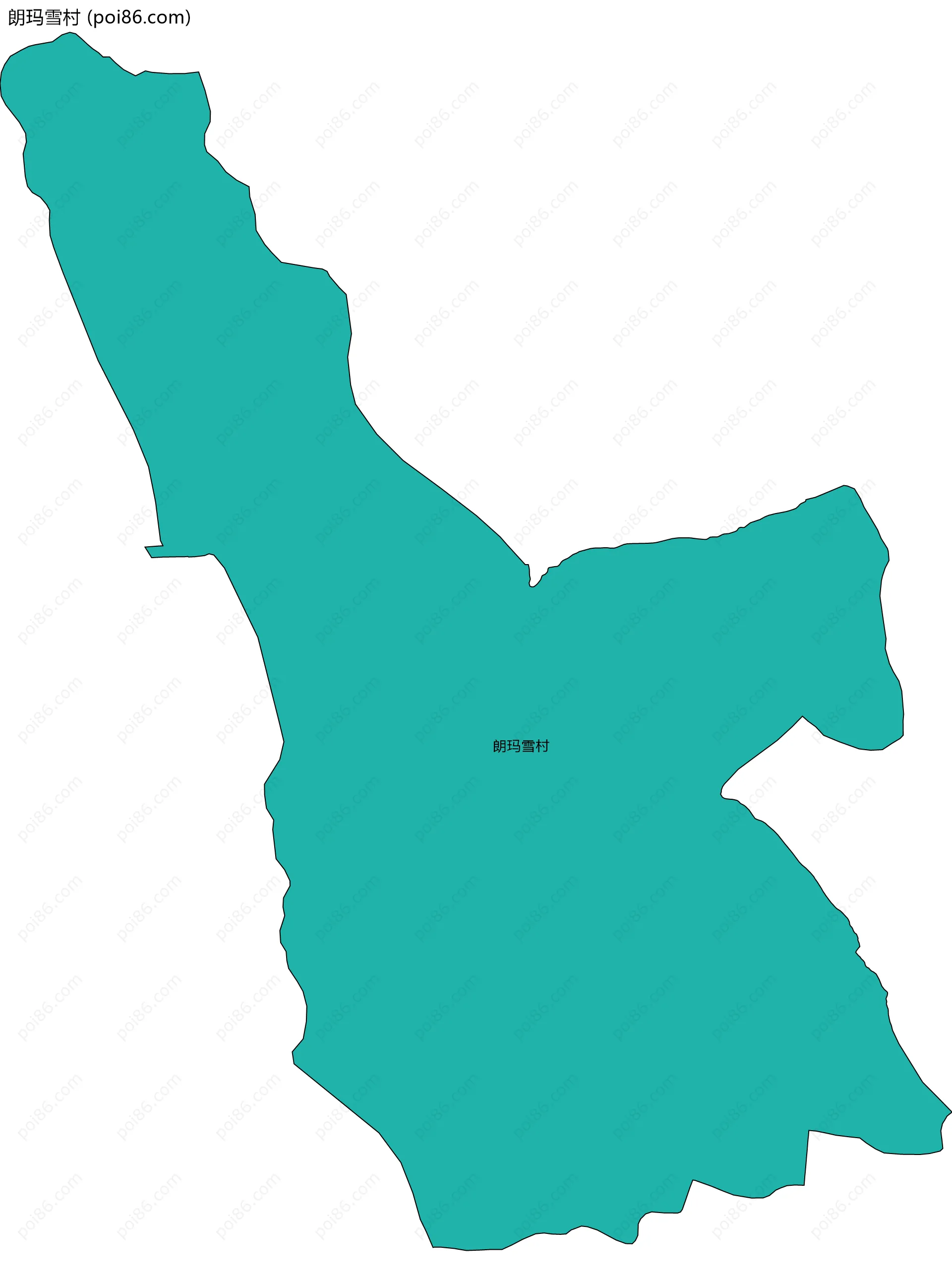 朗玛雪村边界地图