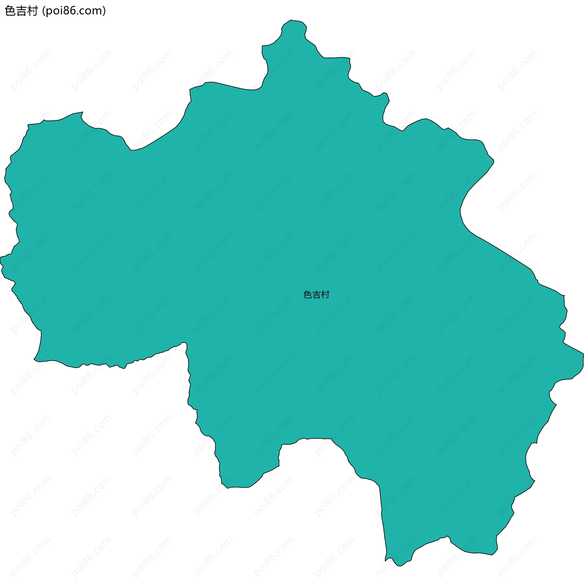 色吉村边界地图