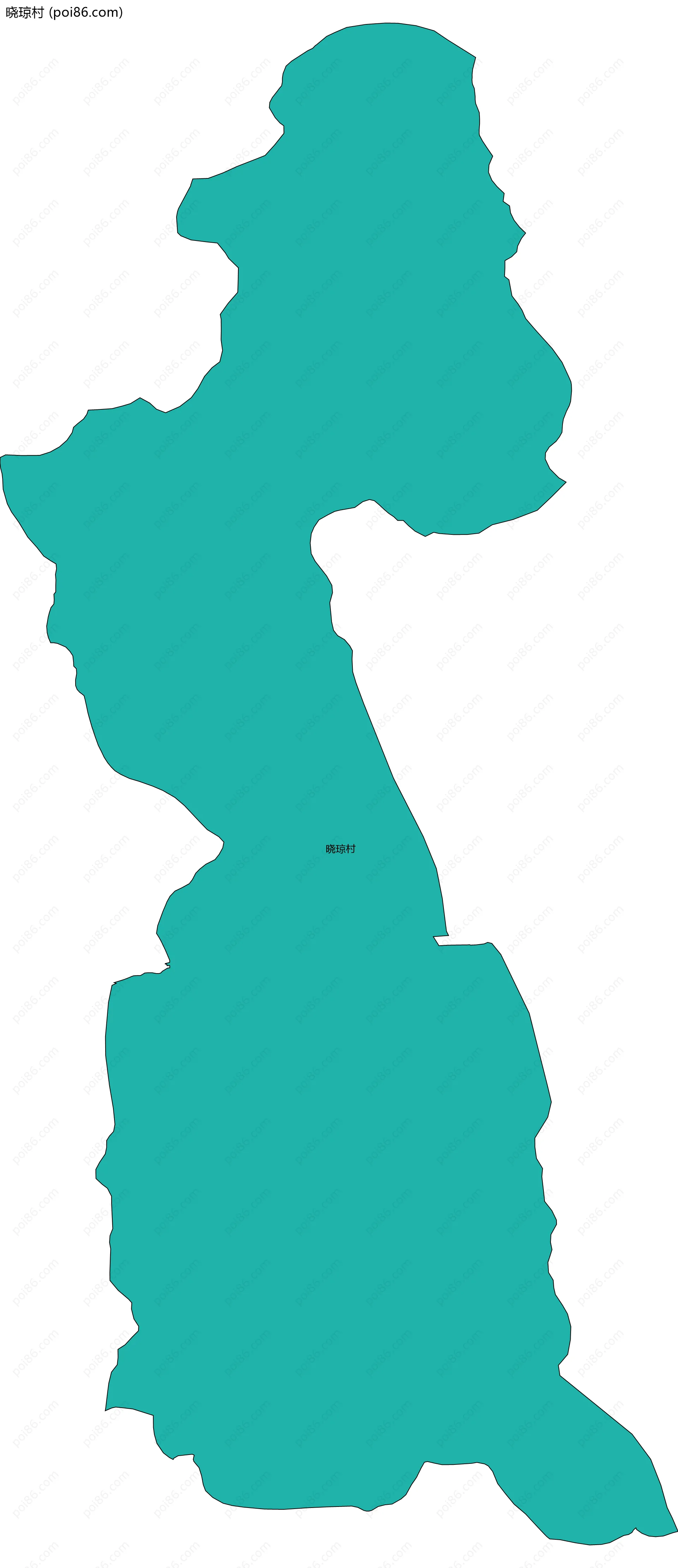 晓琼村边界地图