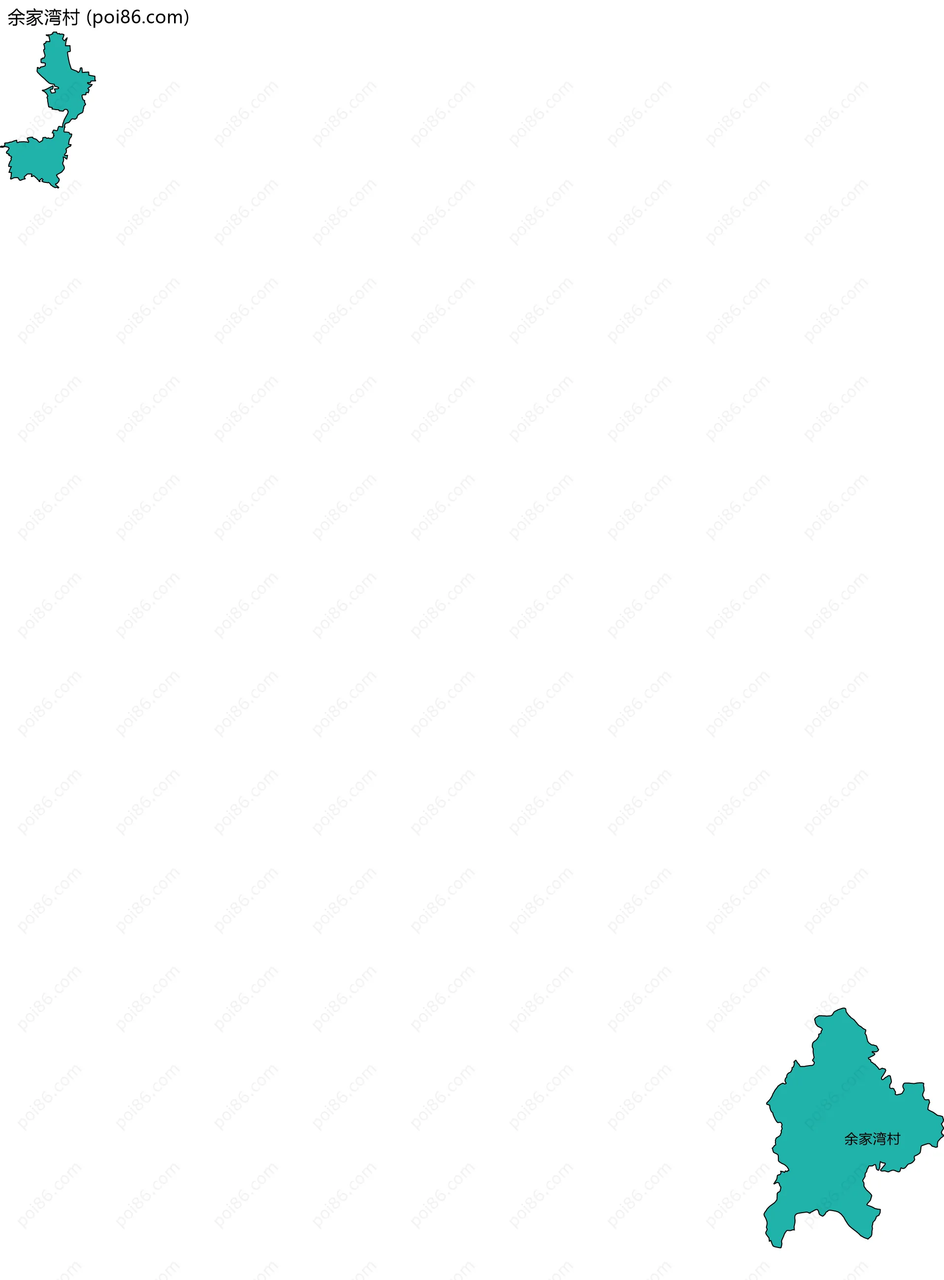 余家湾村边界地图