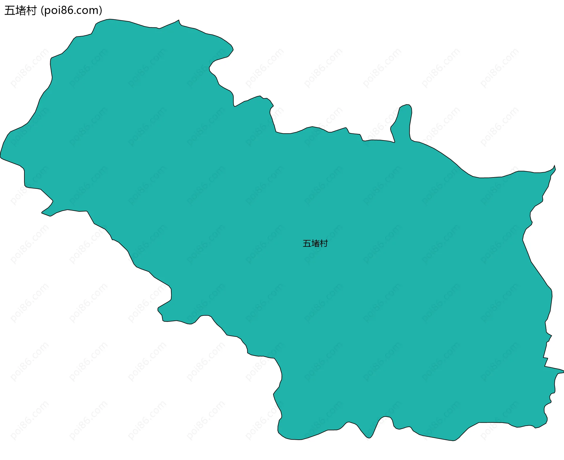 五堵村边界地图