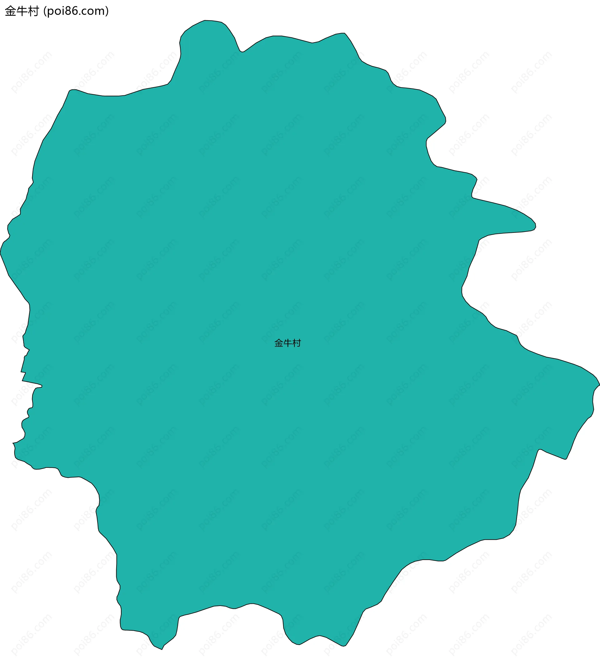 金牛村边界地图