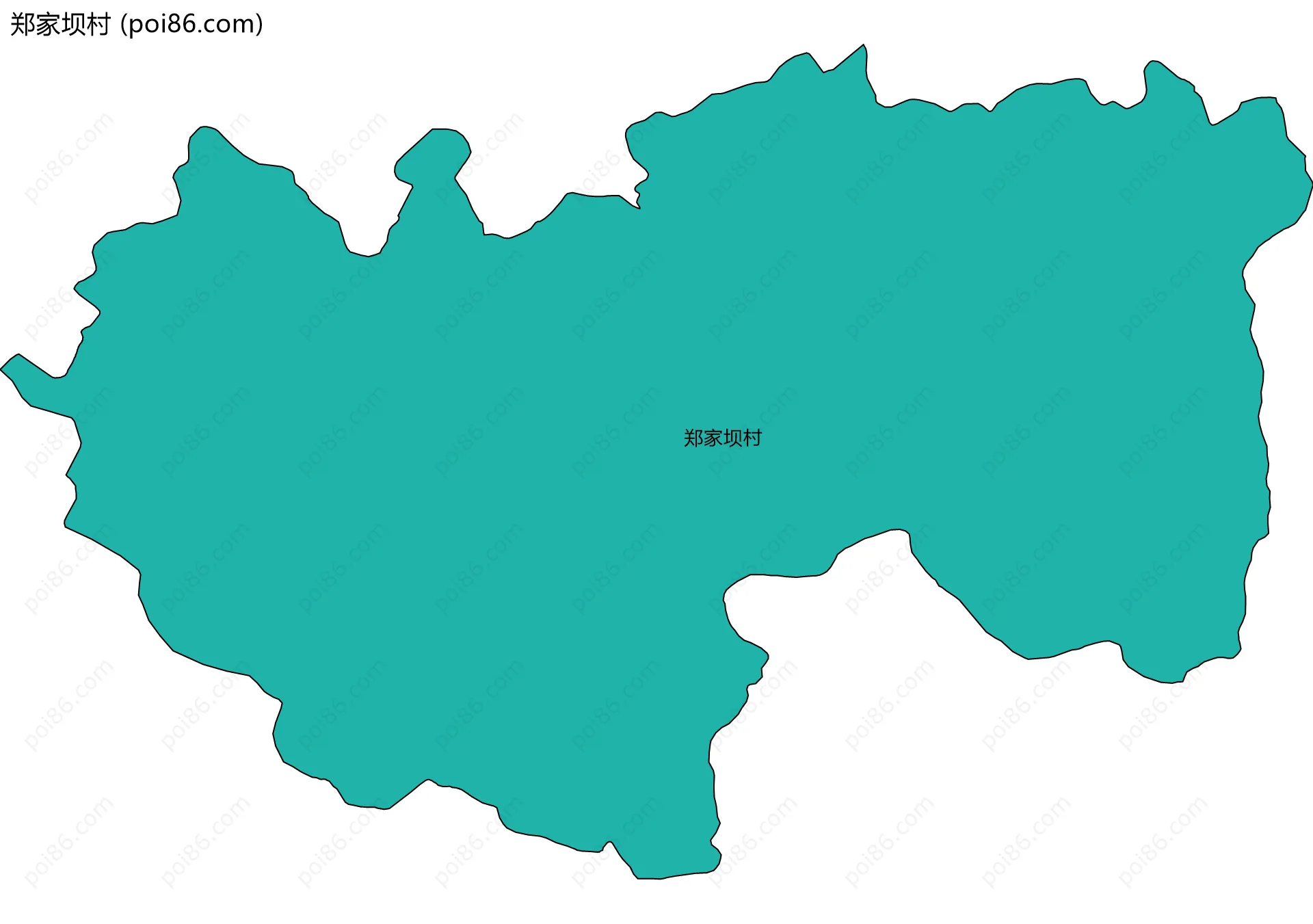 郑家坝村边界地图