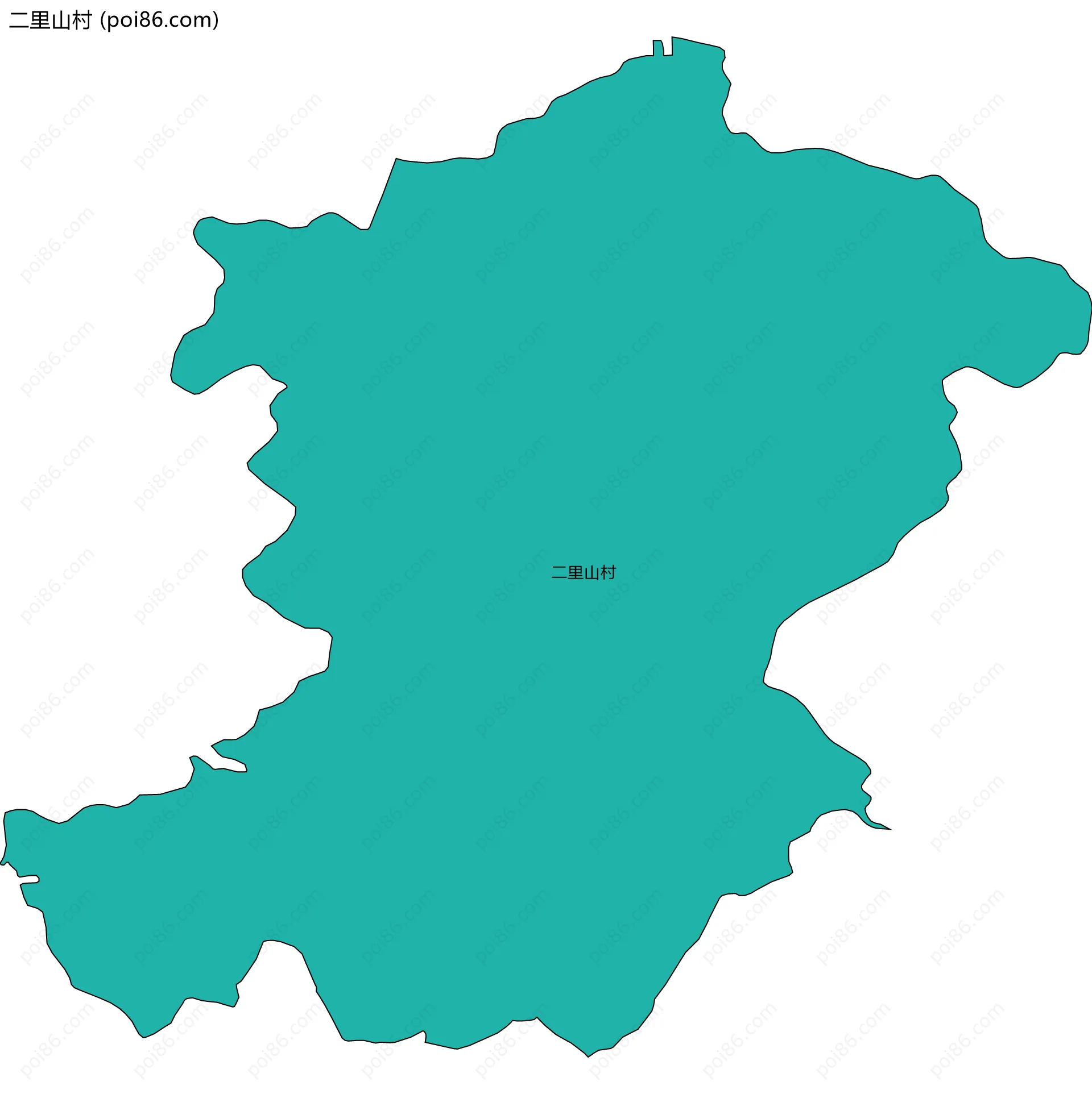 二里山村边界地图