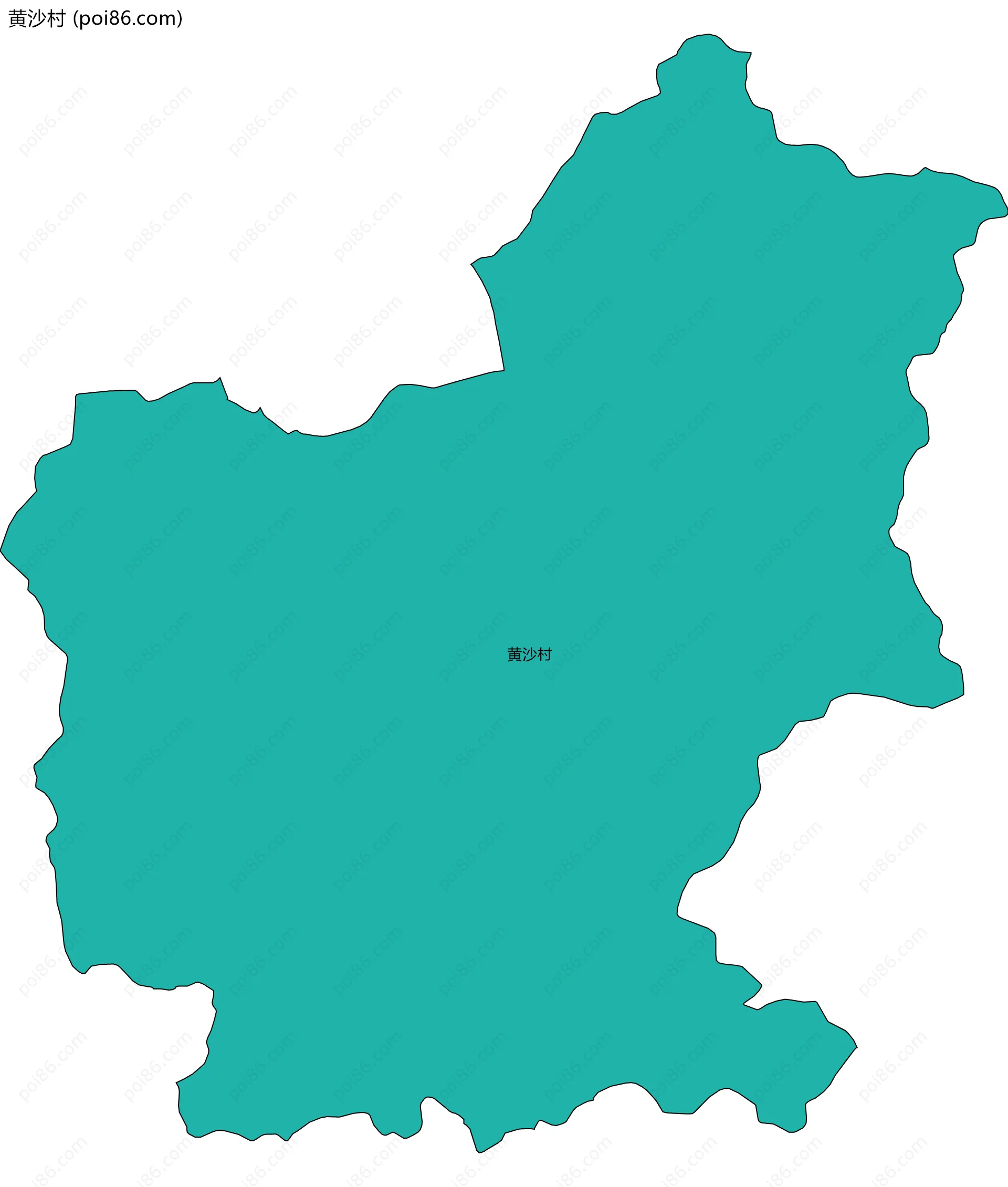 黄沙村边界地图