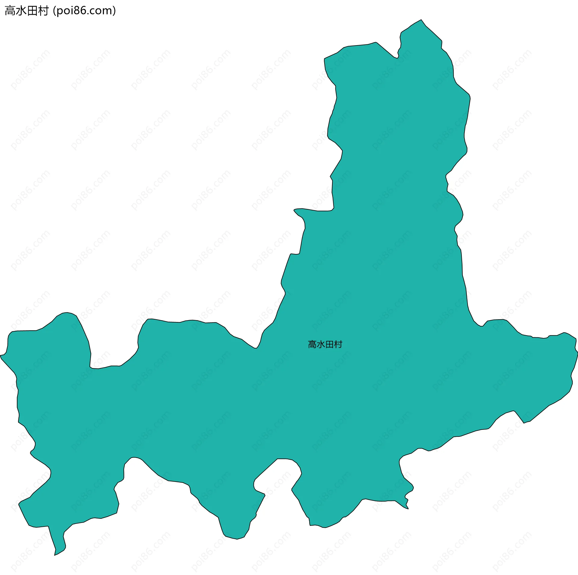 高水田村边界地图