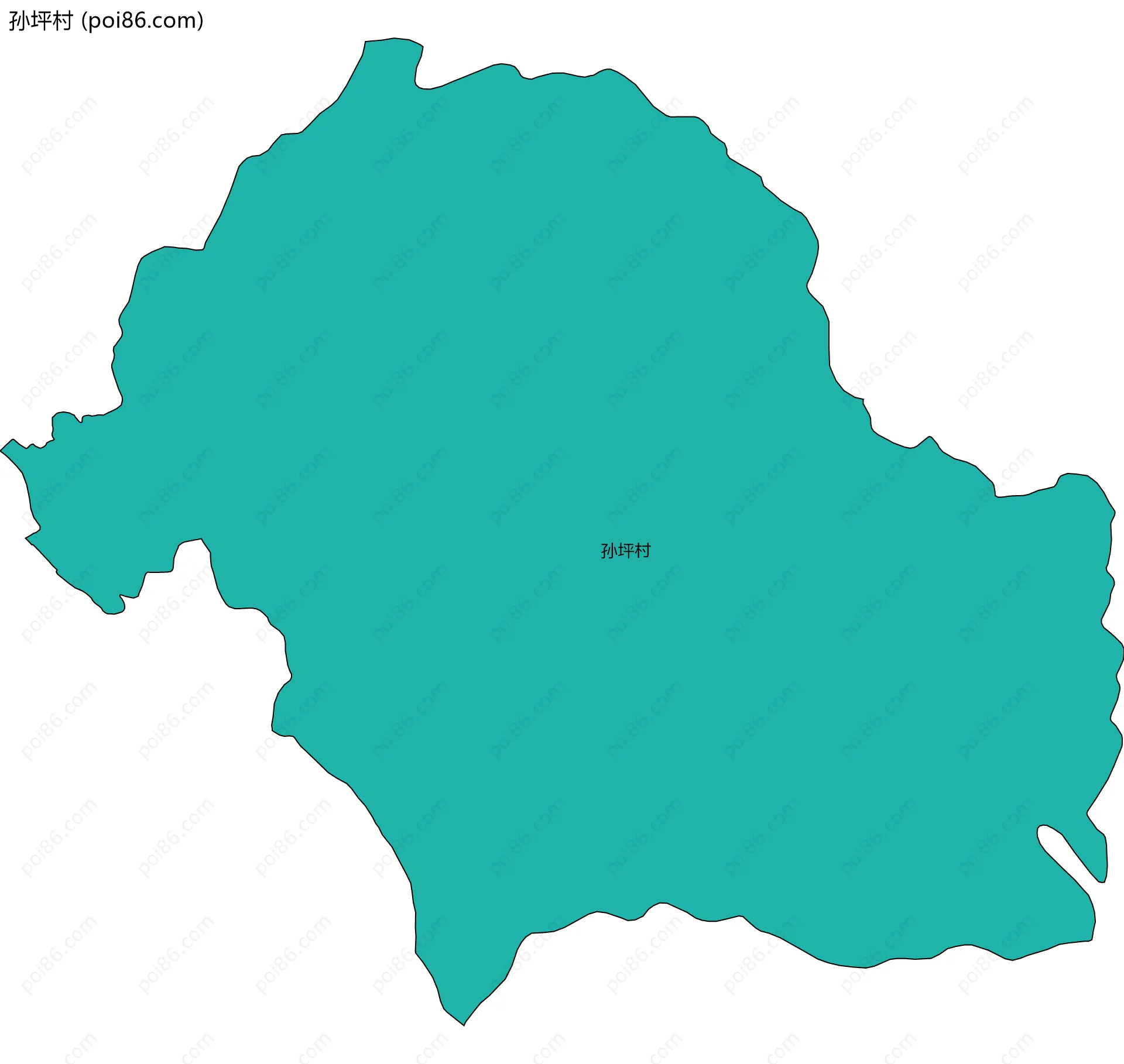 孙坪村边界地图