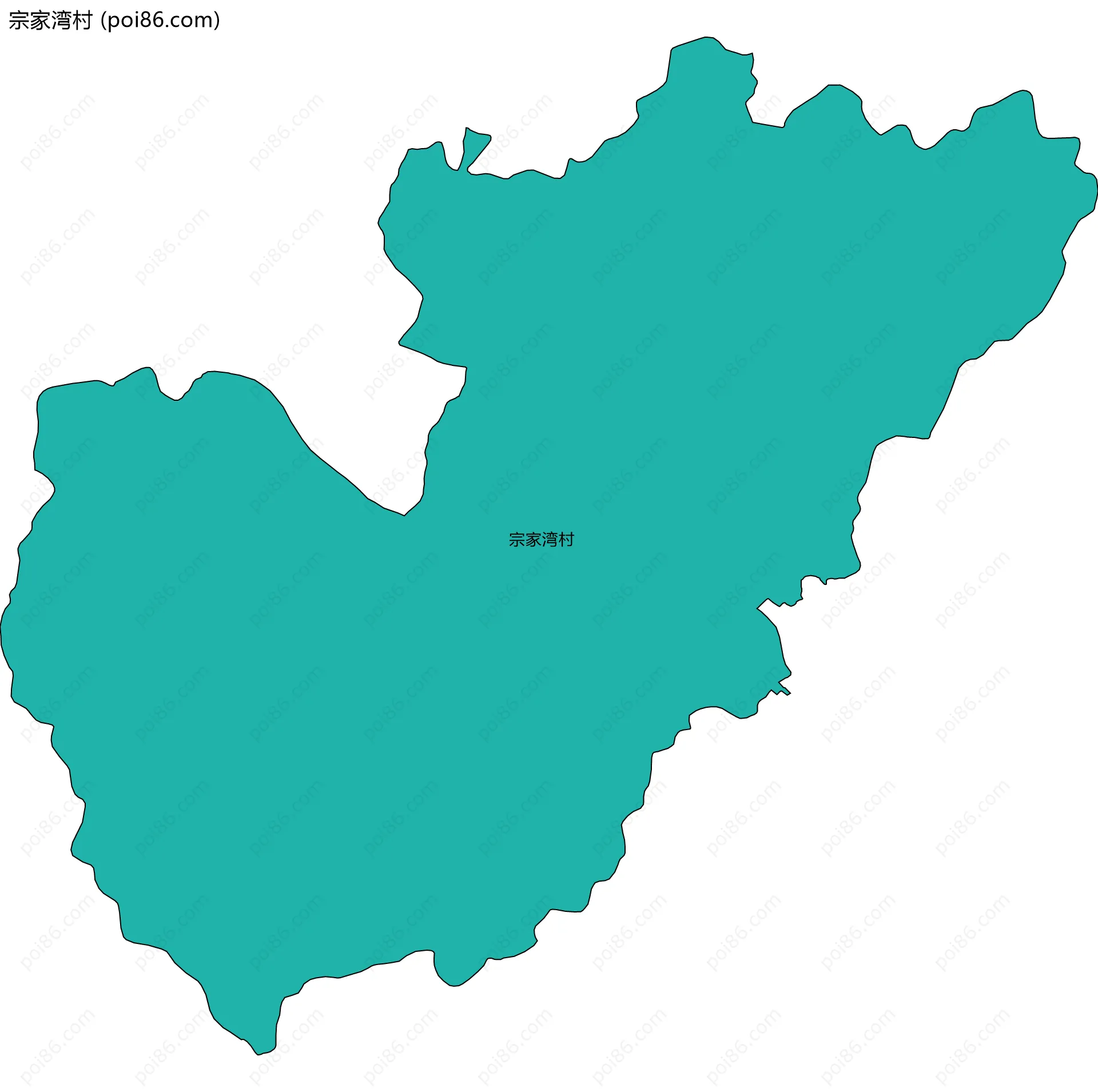 宗家湾村边界地图