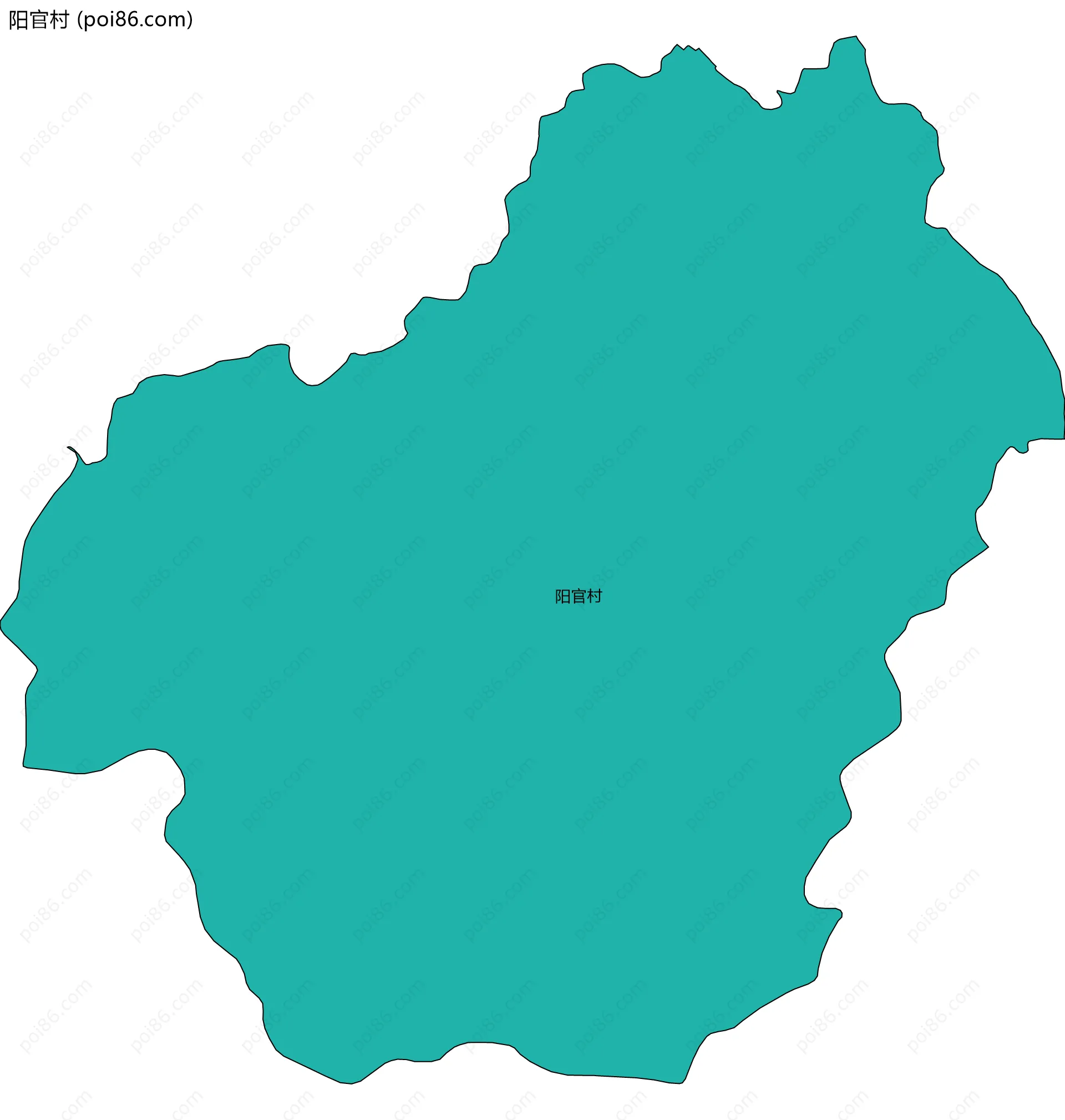 阳官村边界地图