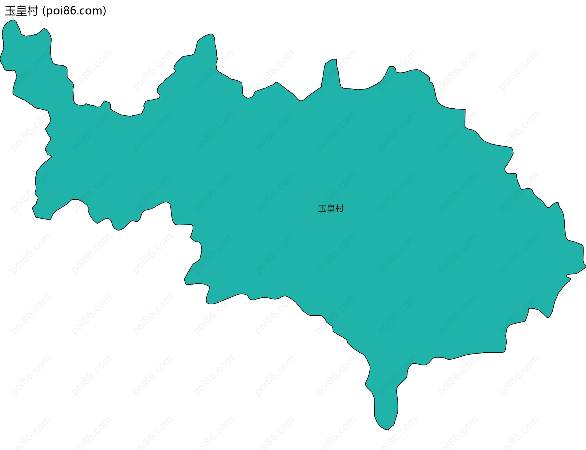玉皇村边界地图