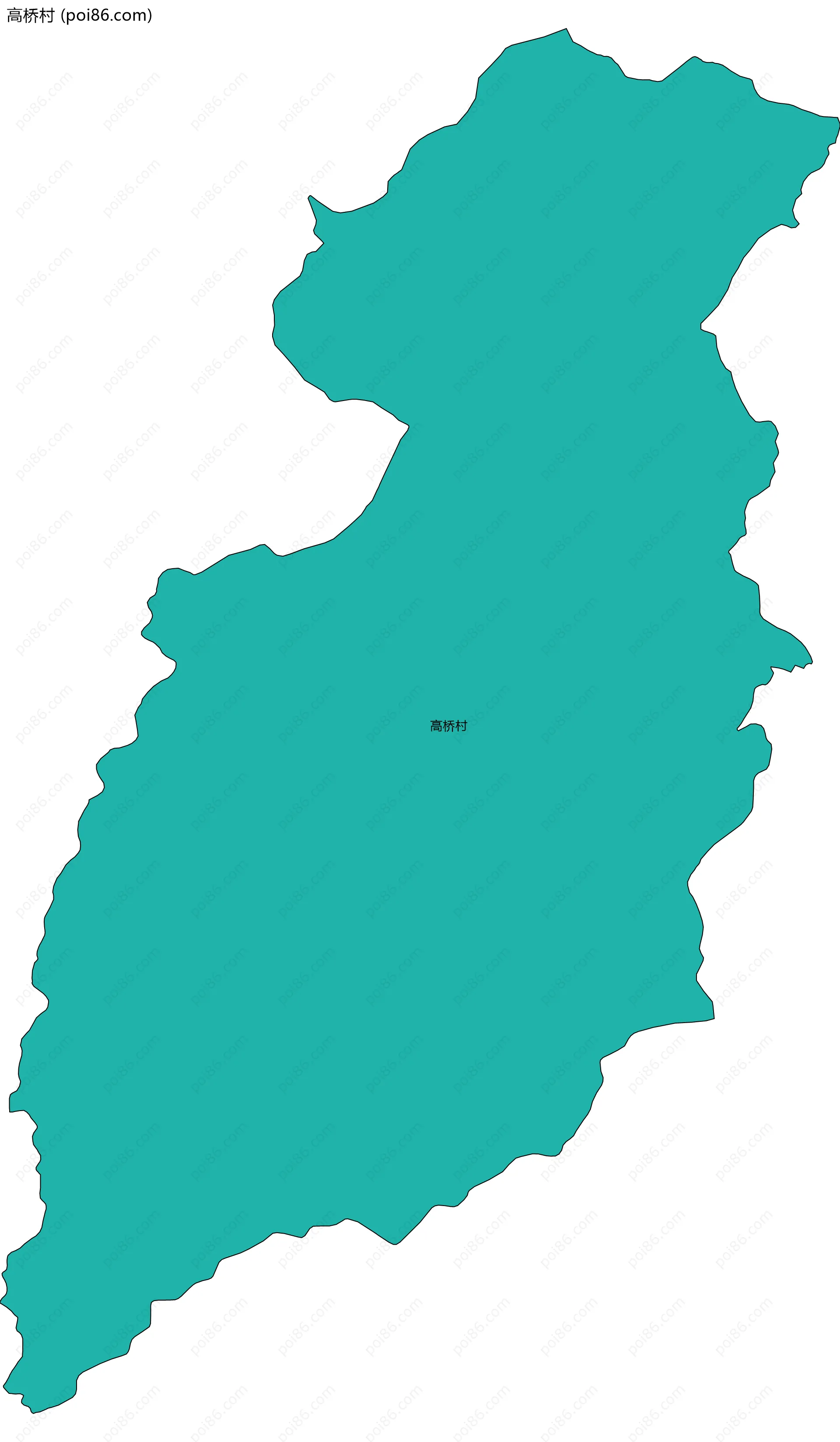 高桥村边界地图