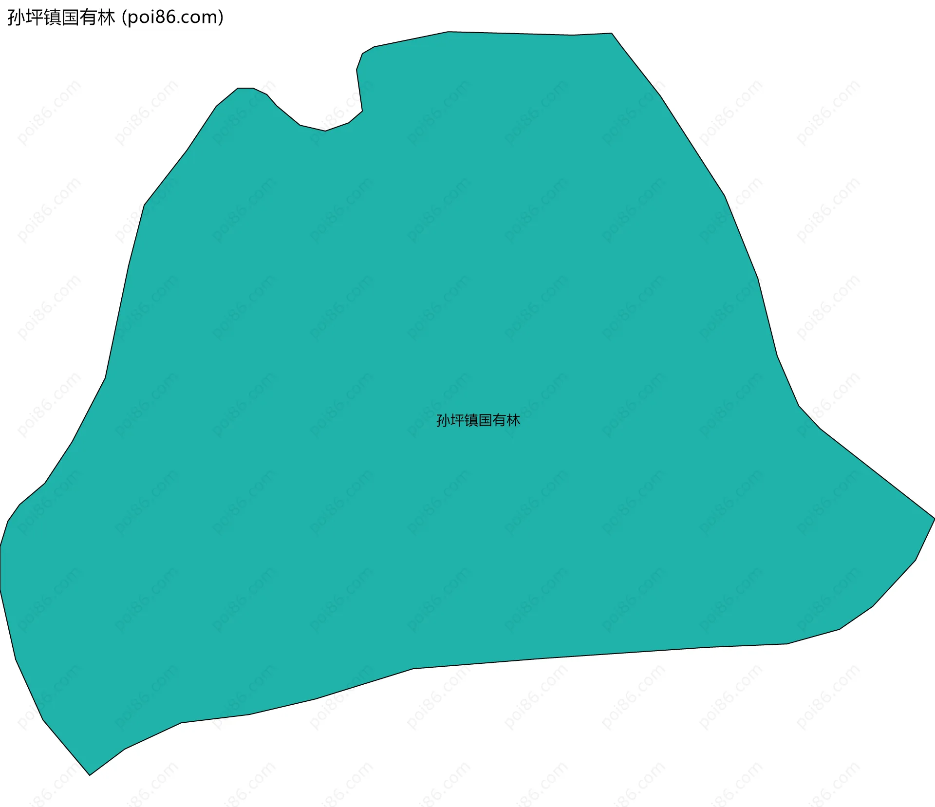 孙坪镇国有林边界地图