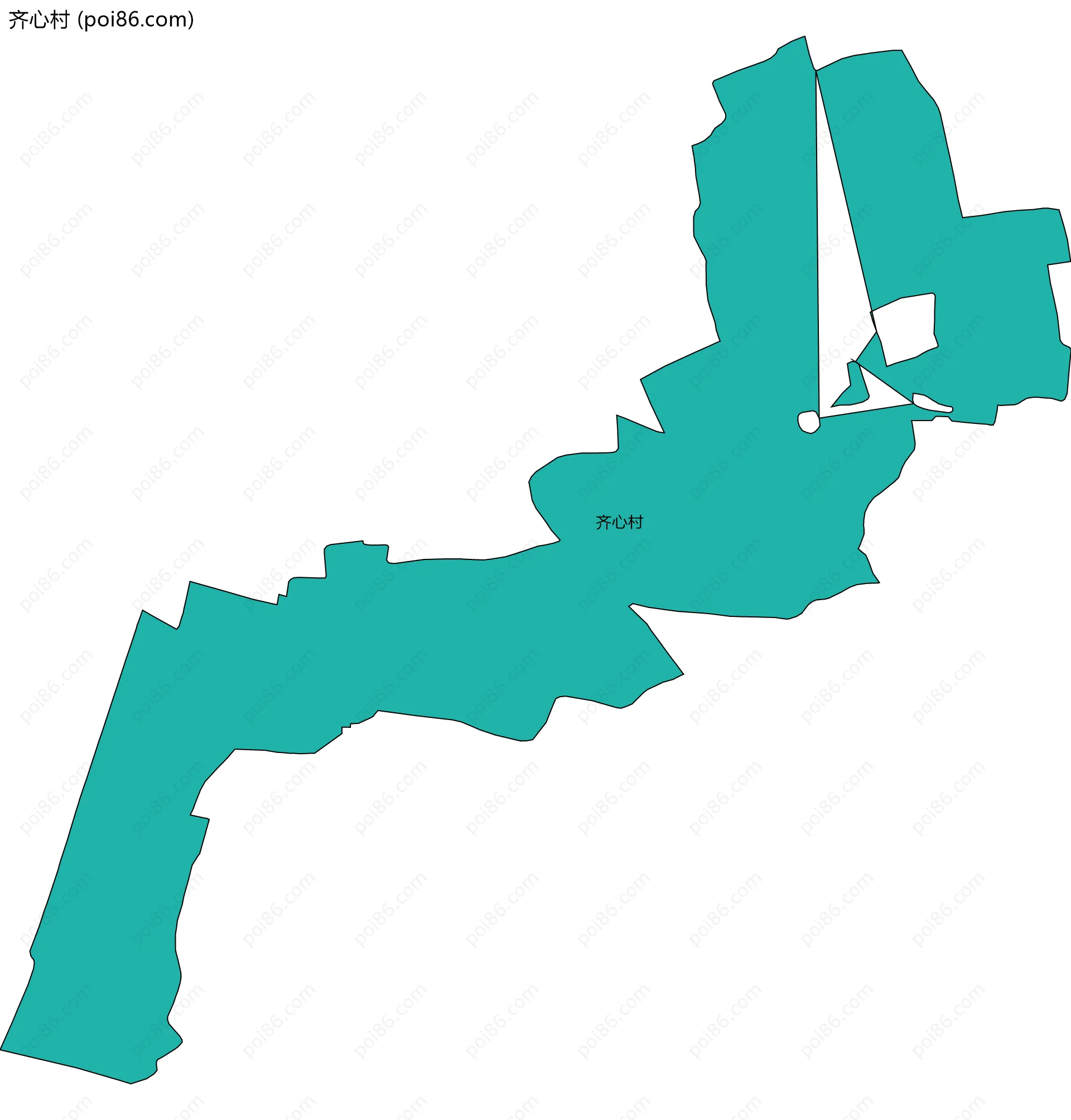 齐心村边界地图