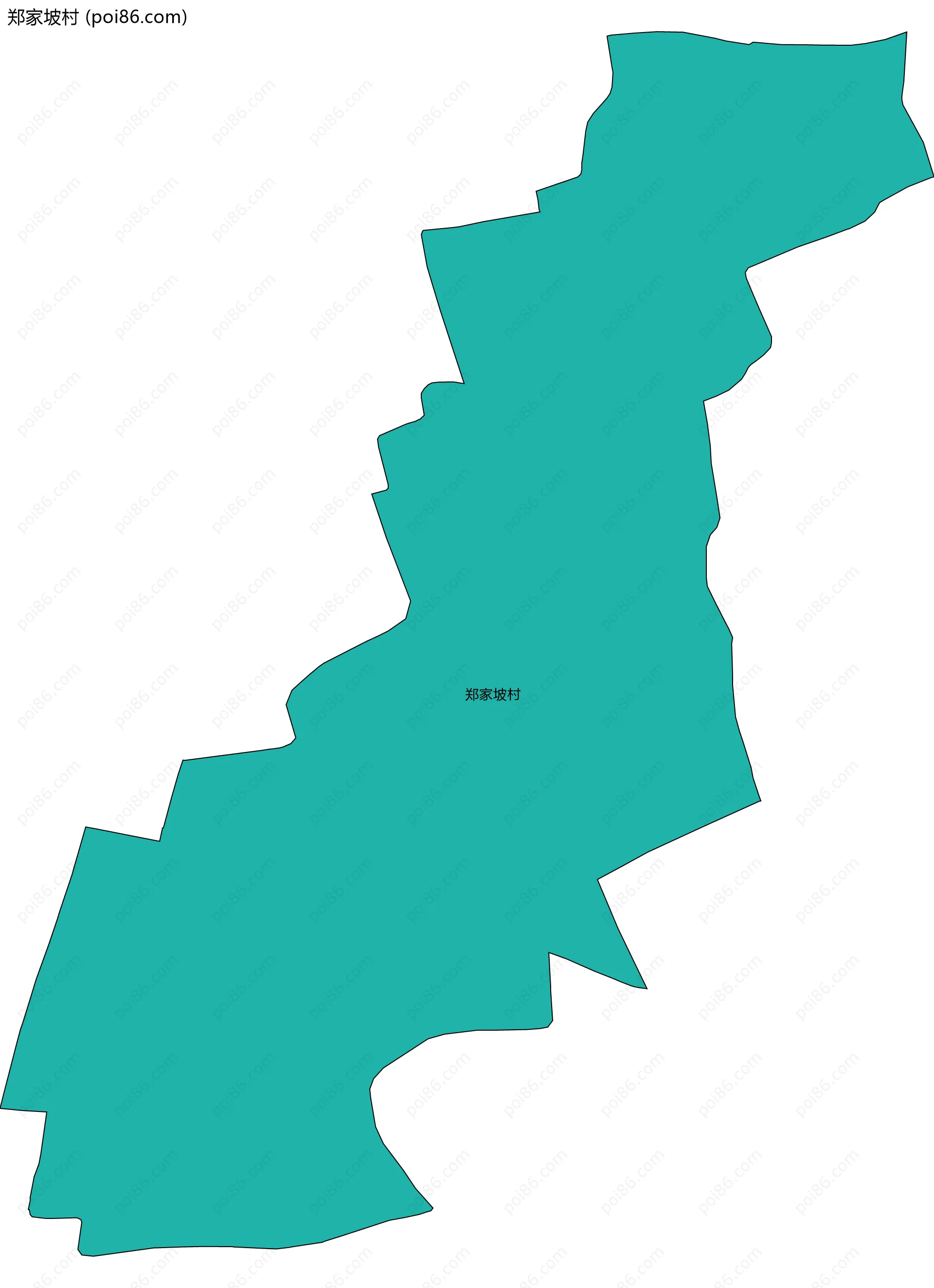 郑家坡村边界地图