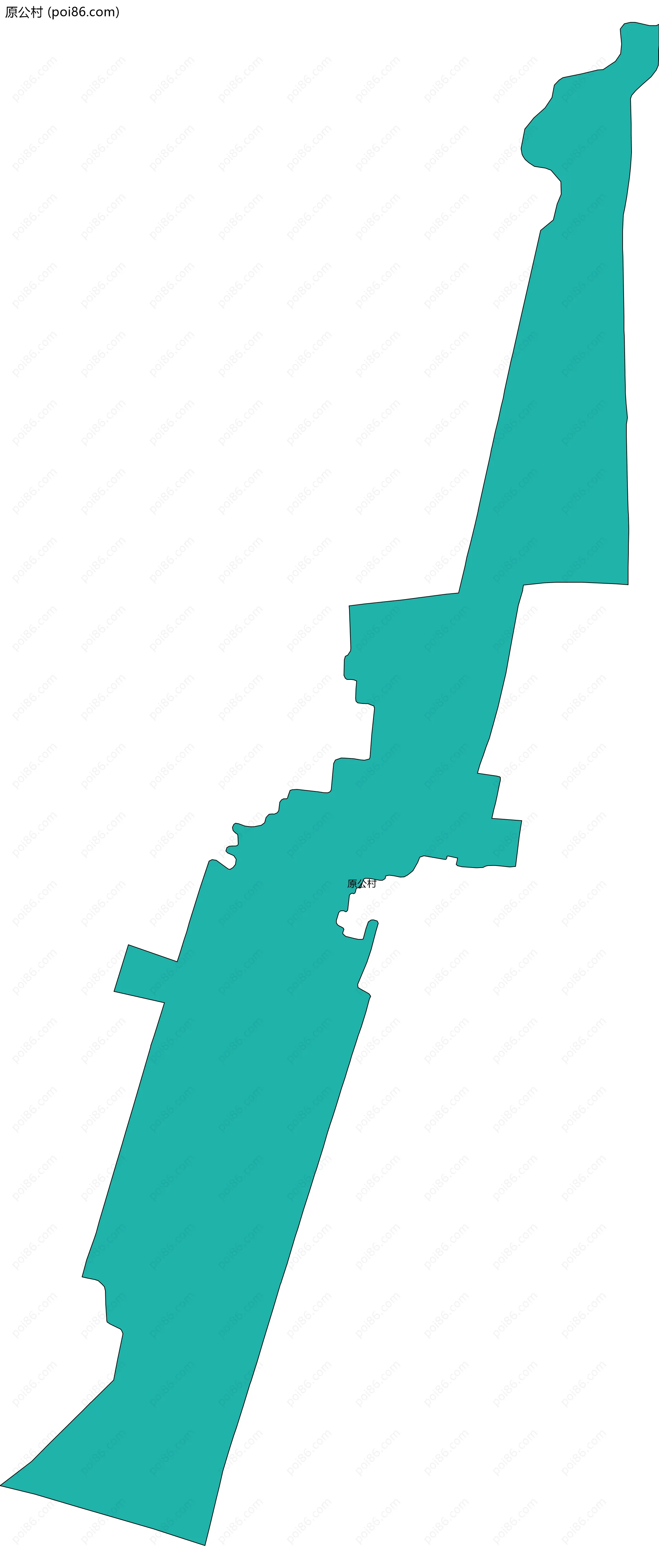 原公村边界地图