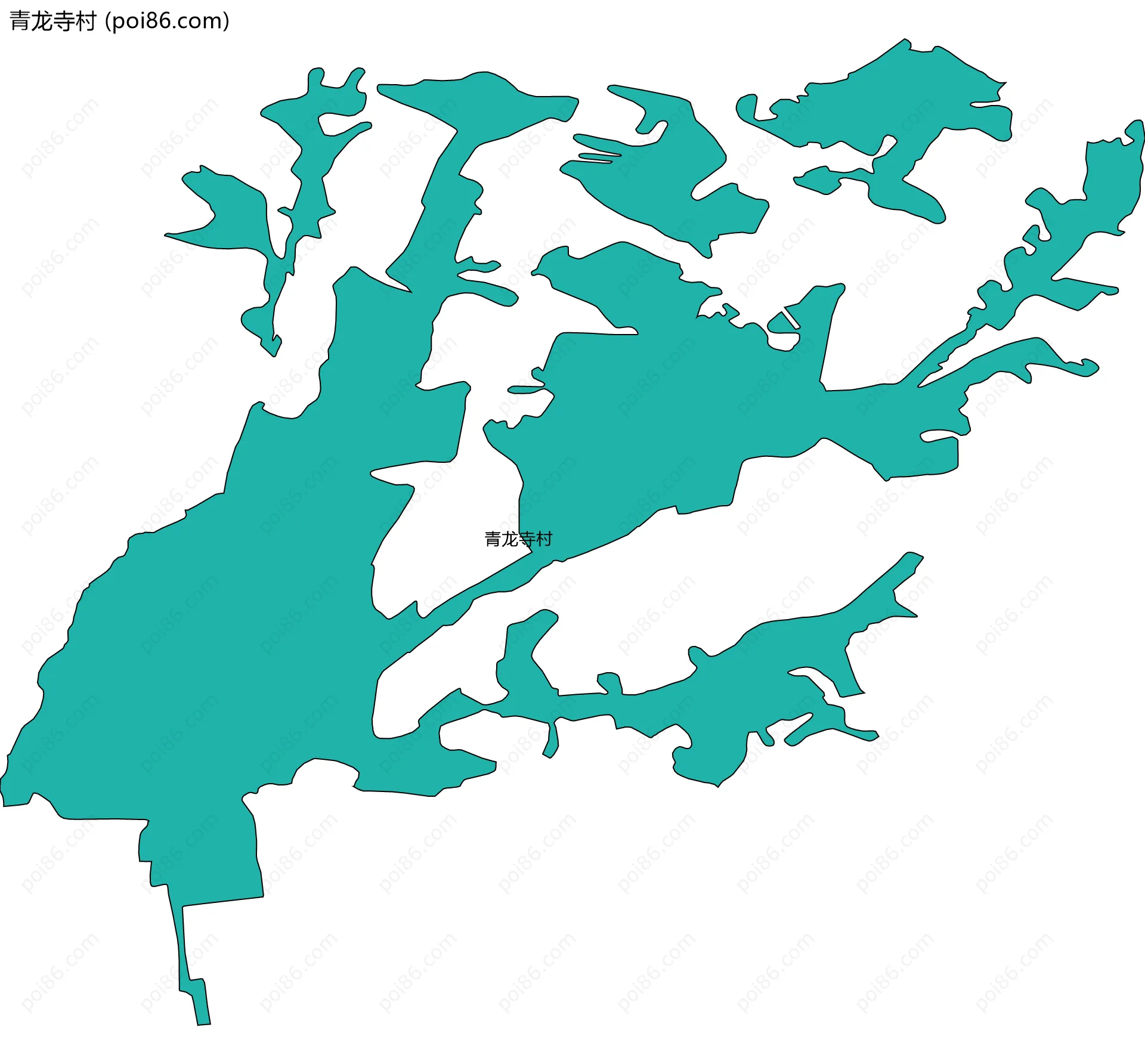 青龙寺村边界地图
