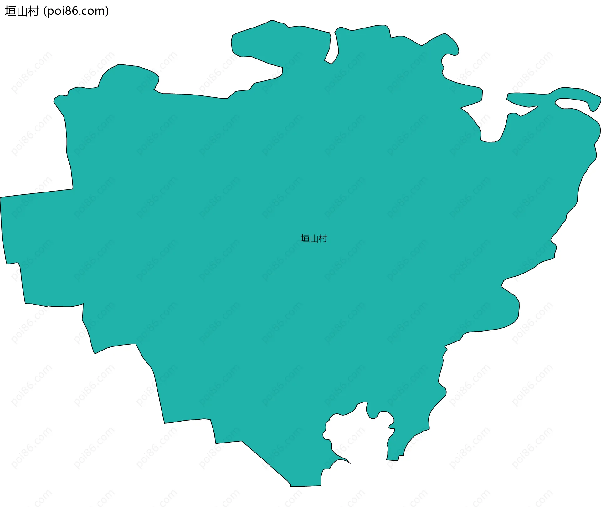 垣山村边界地图