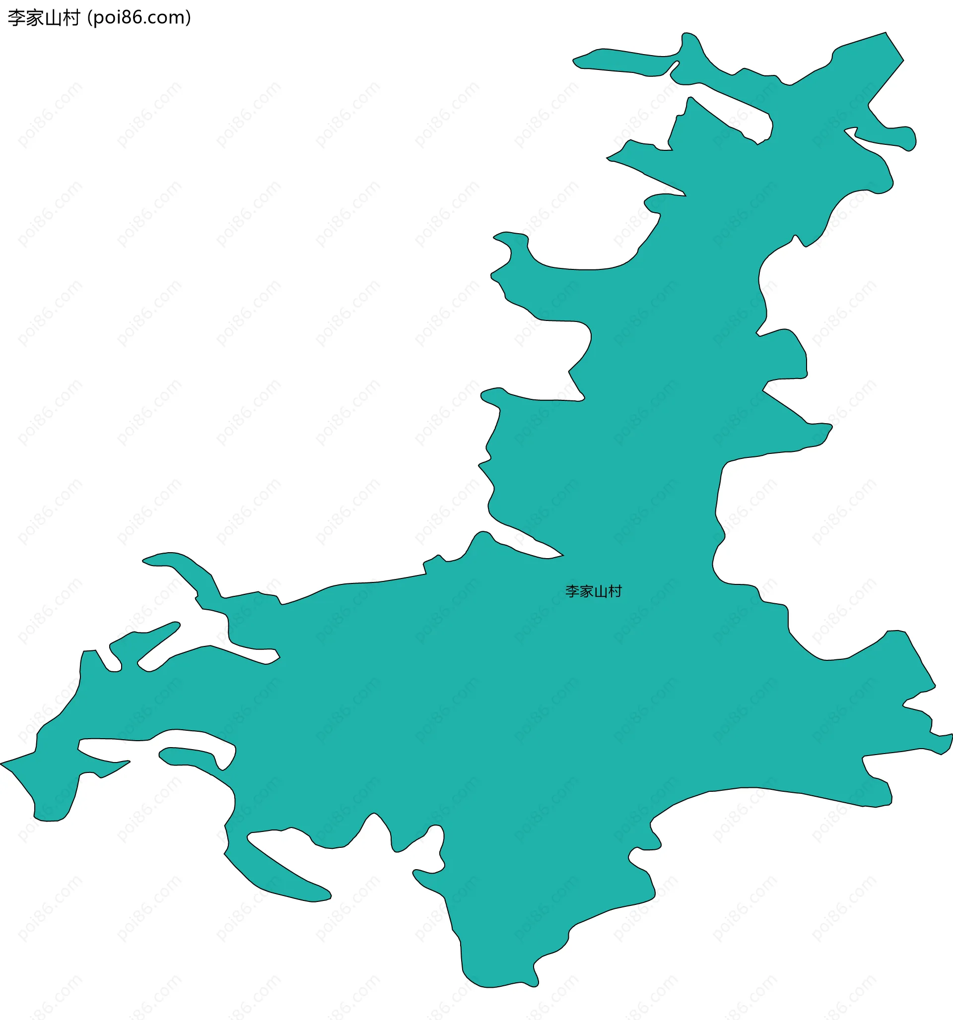 李家山村边界地图