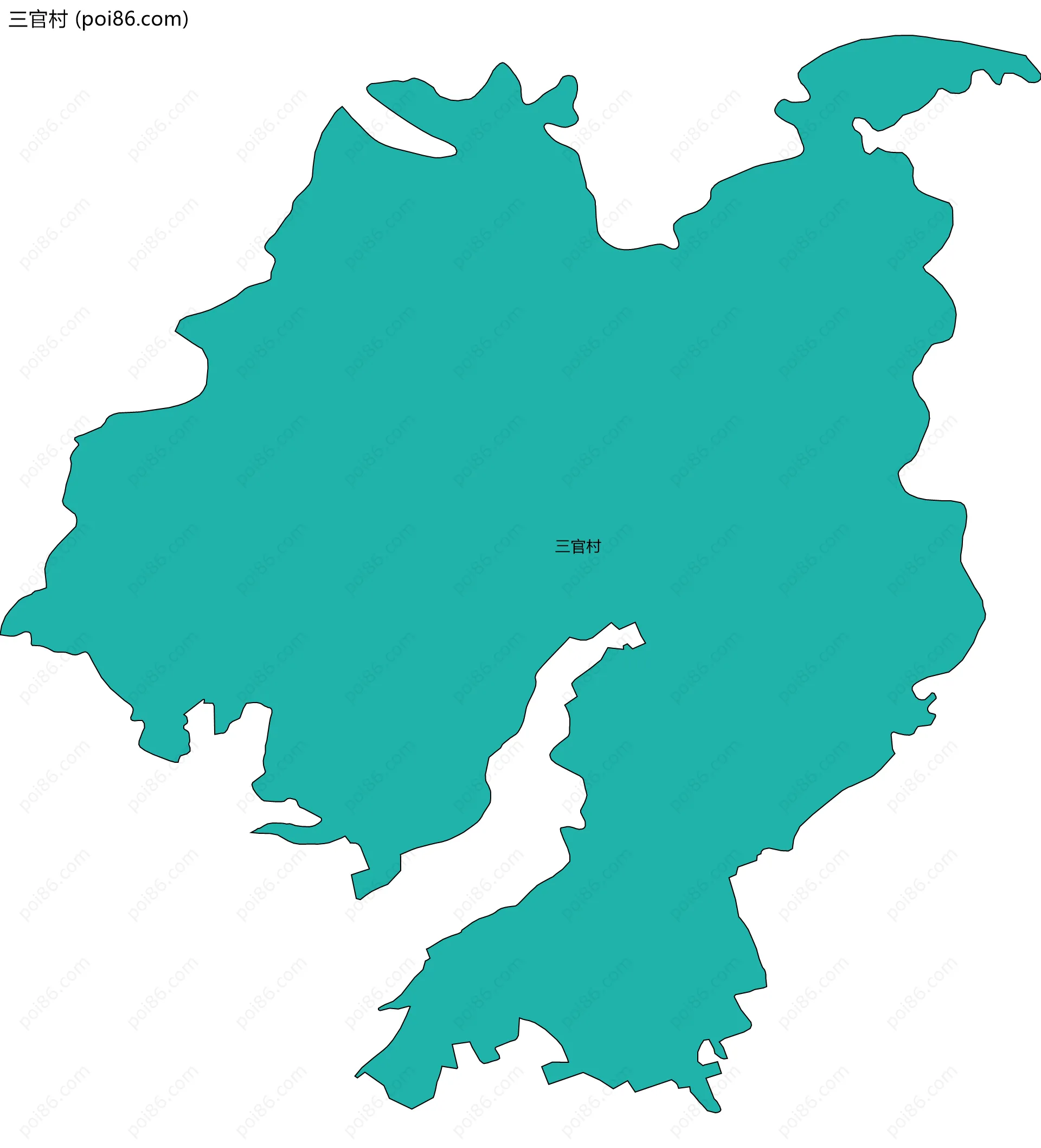 三官村边界地图