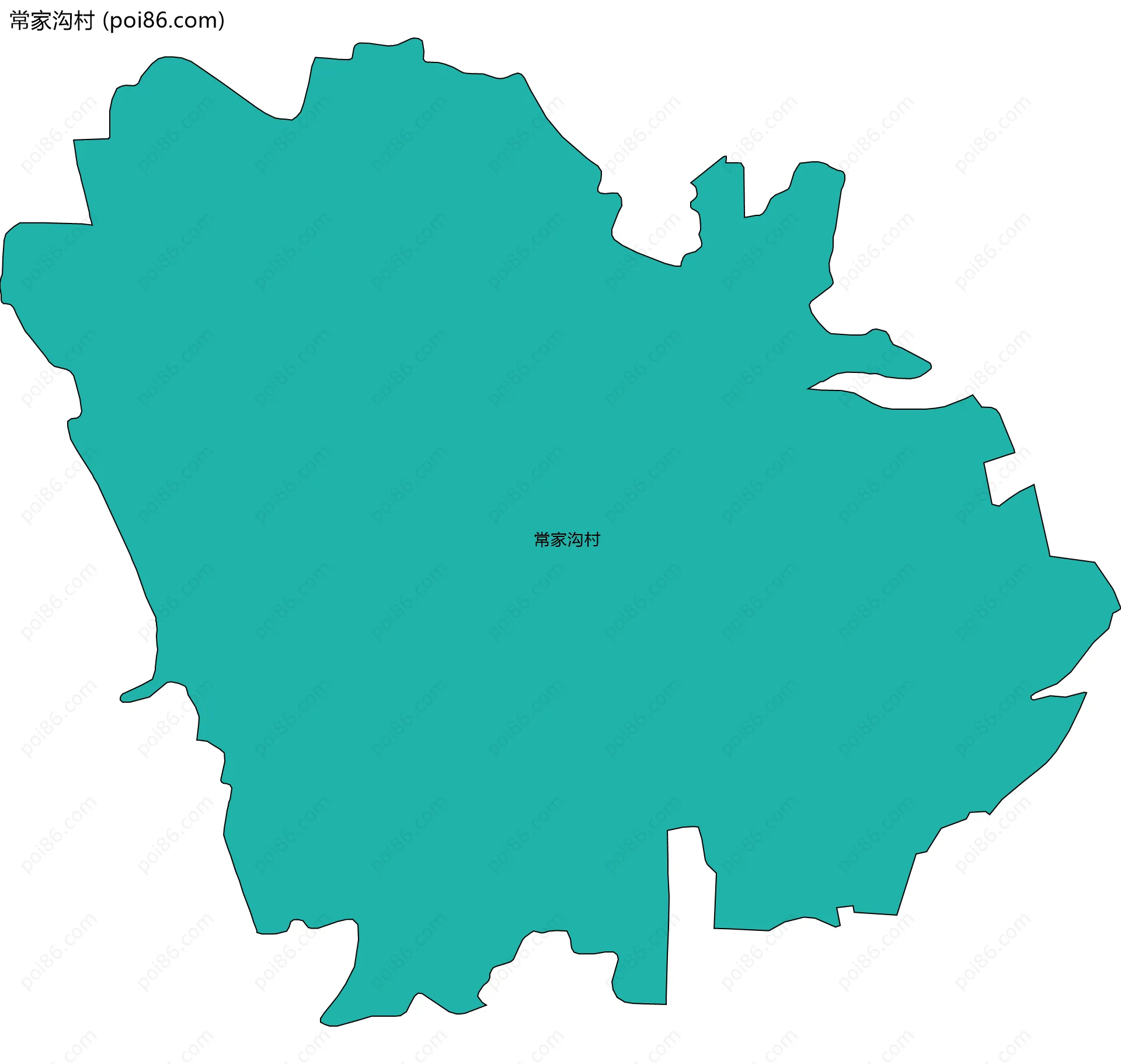 常家沟村边界地图