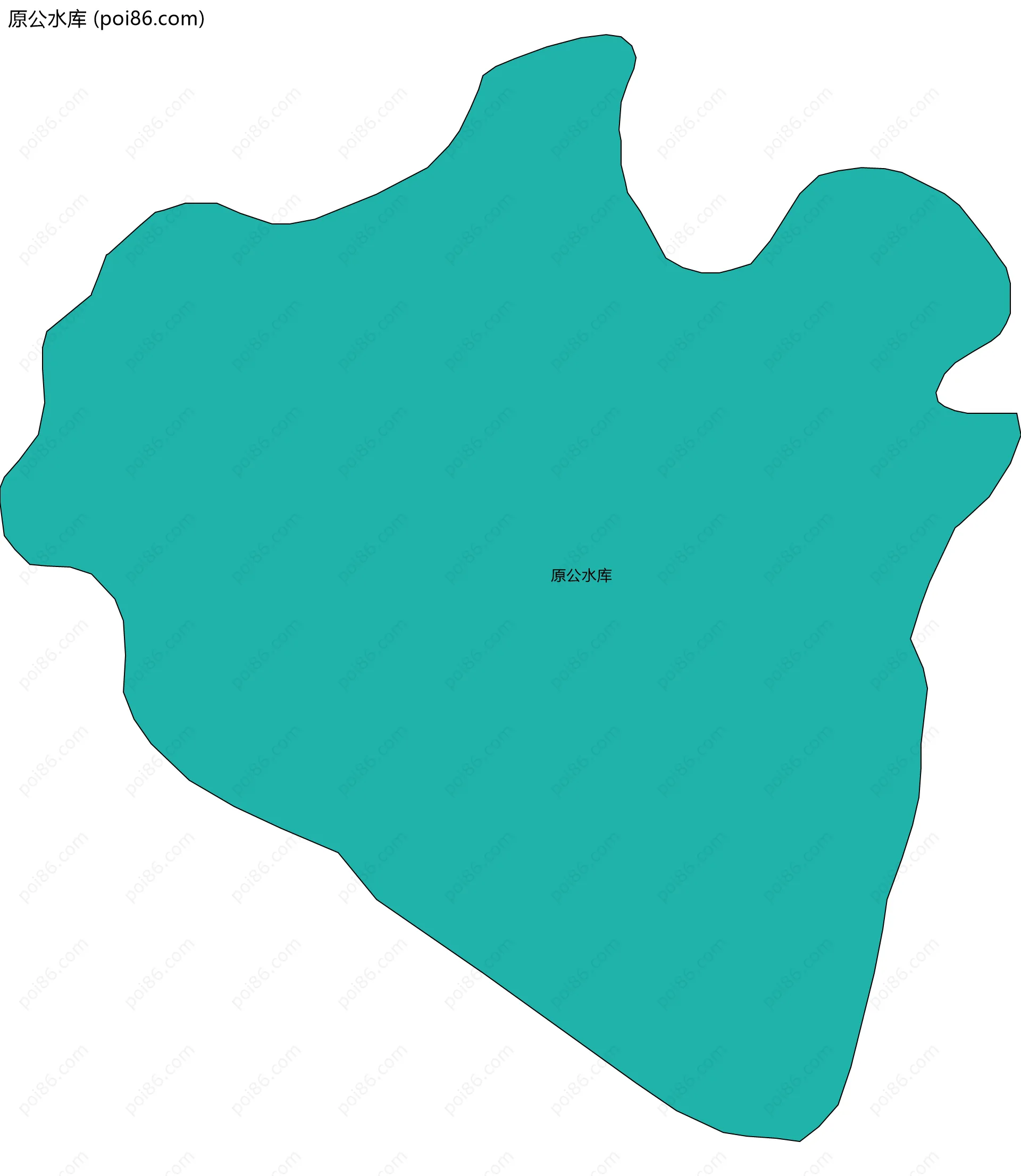 原公水库边界地图