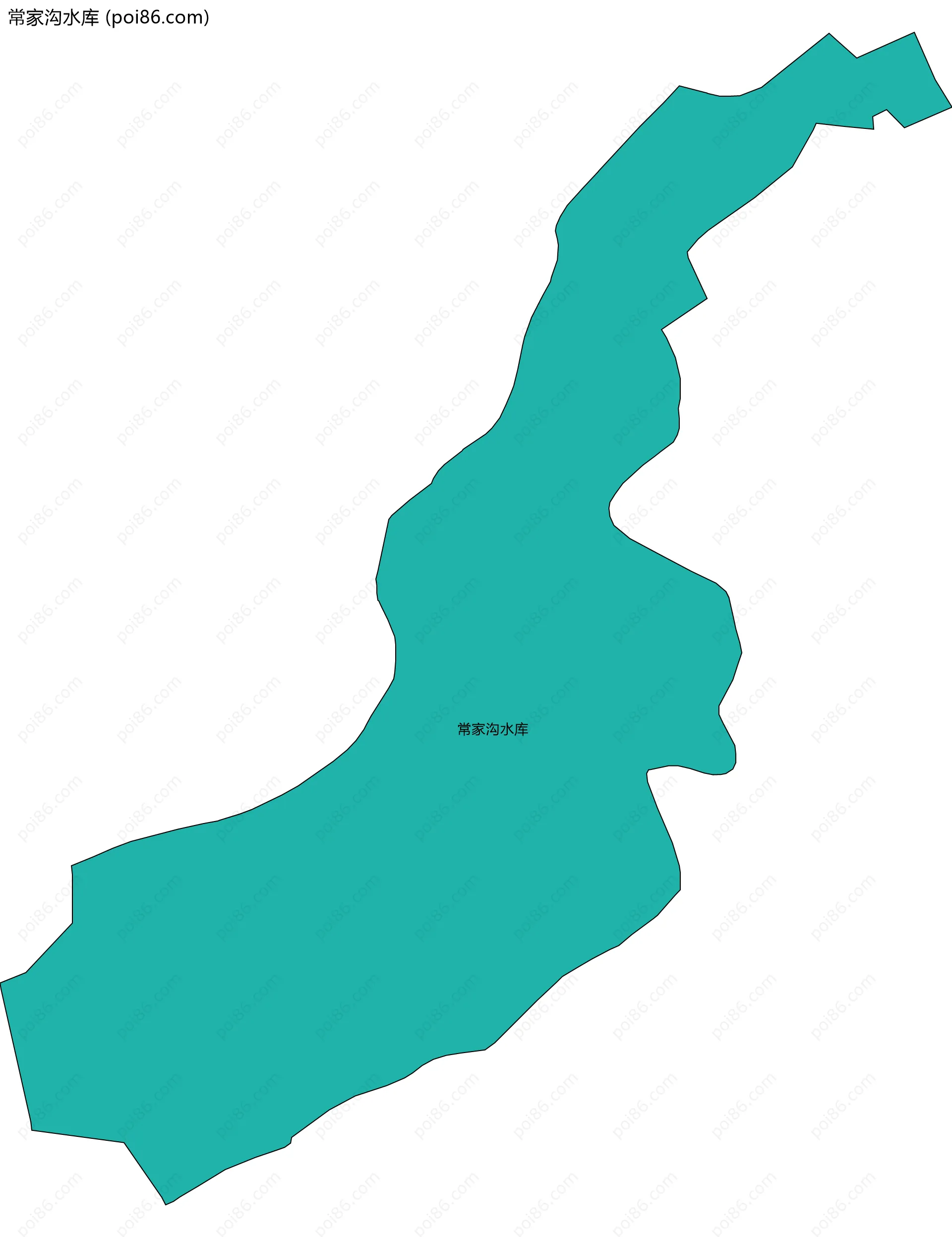 常家沟水库边界地图