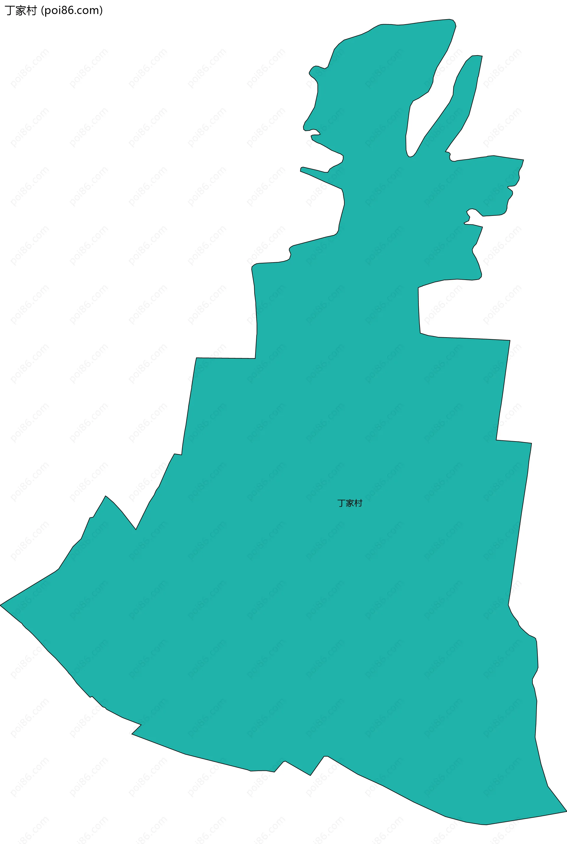 丁家村边界地图