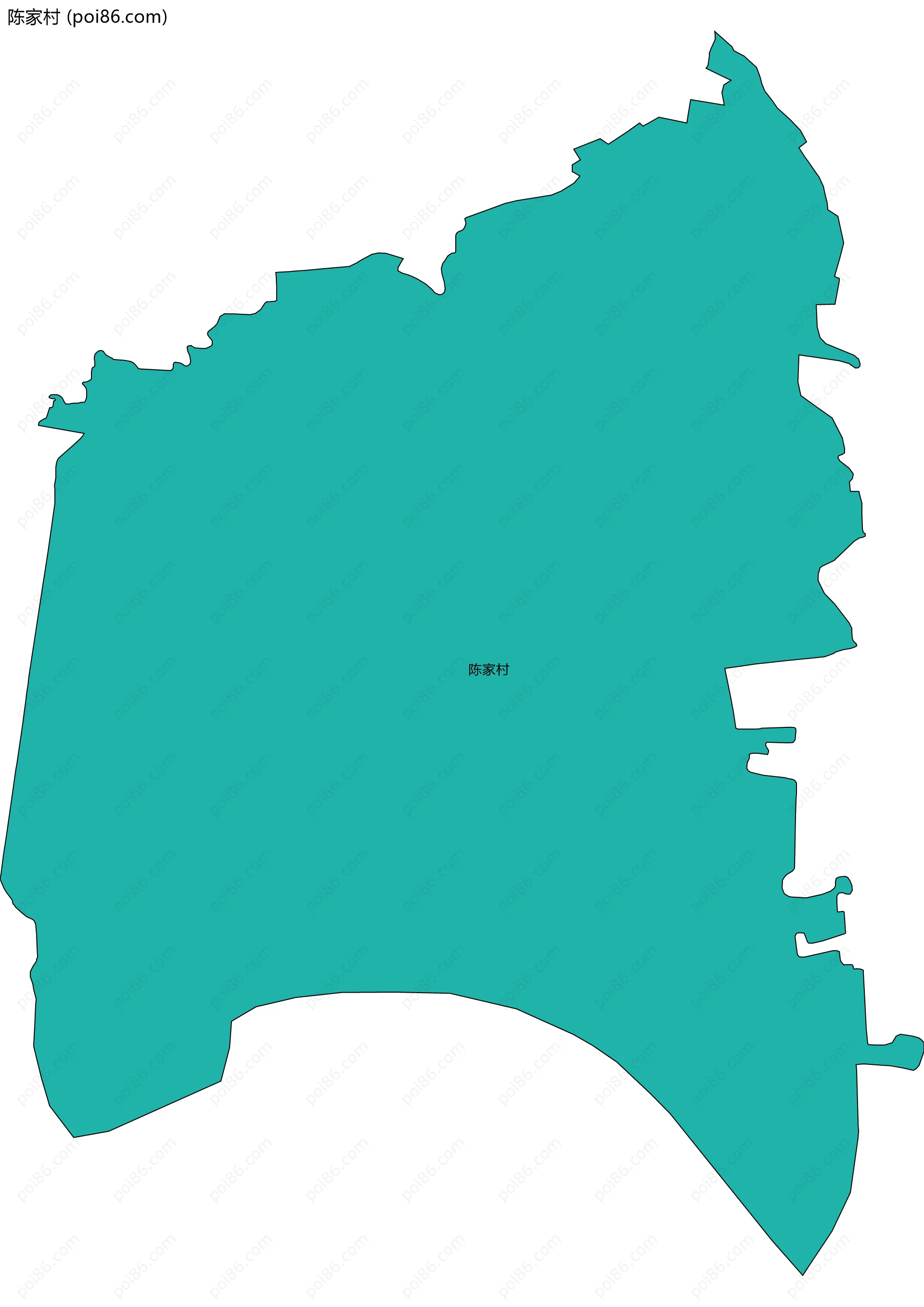陈家村边界地图
