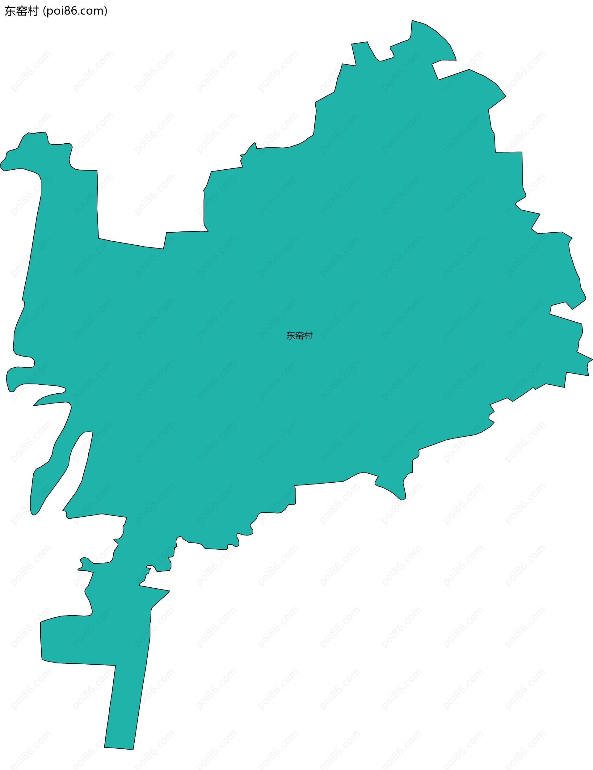 东窑村边界地图