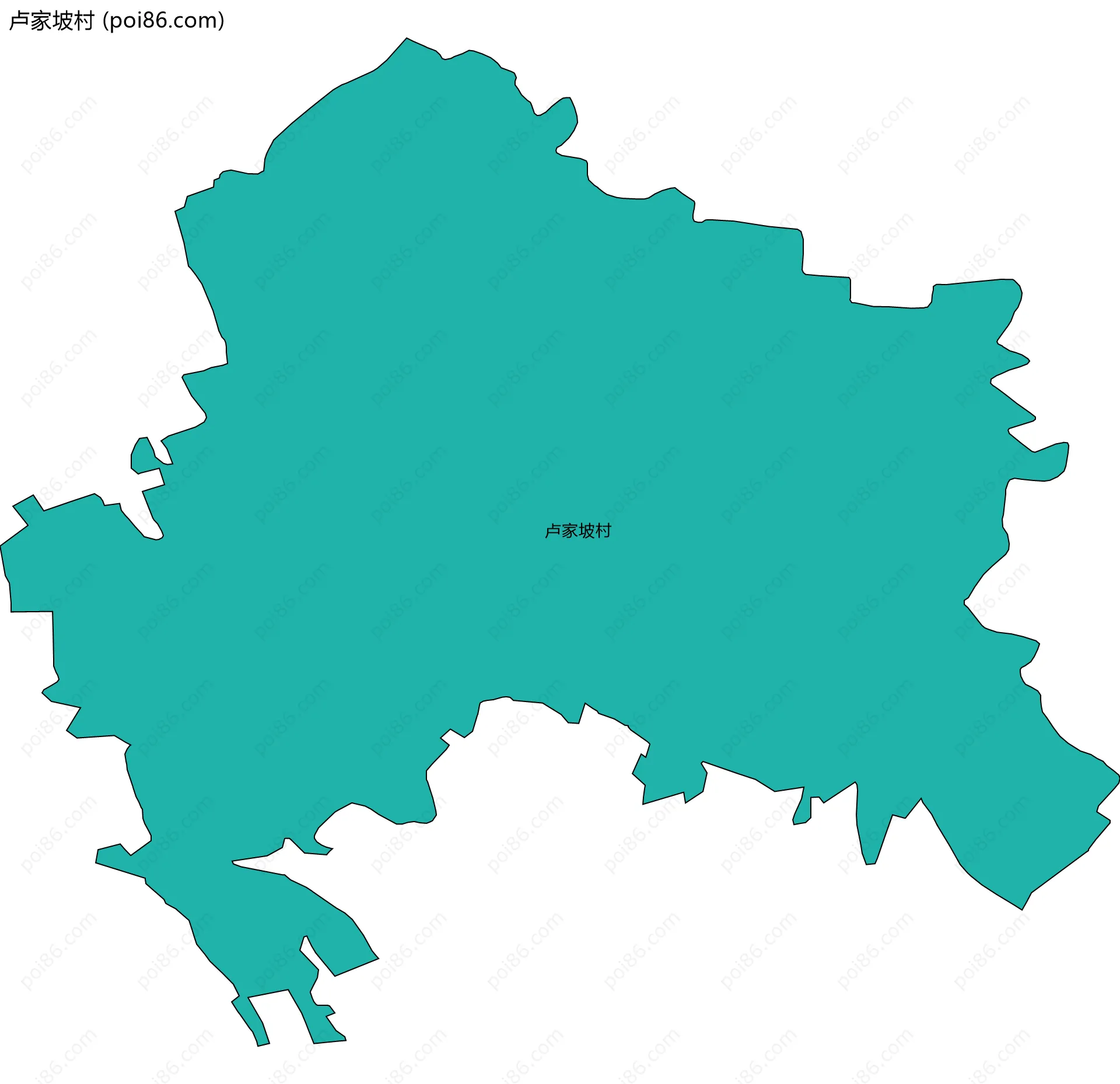 卢家坡村边界地图