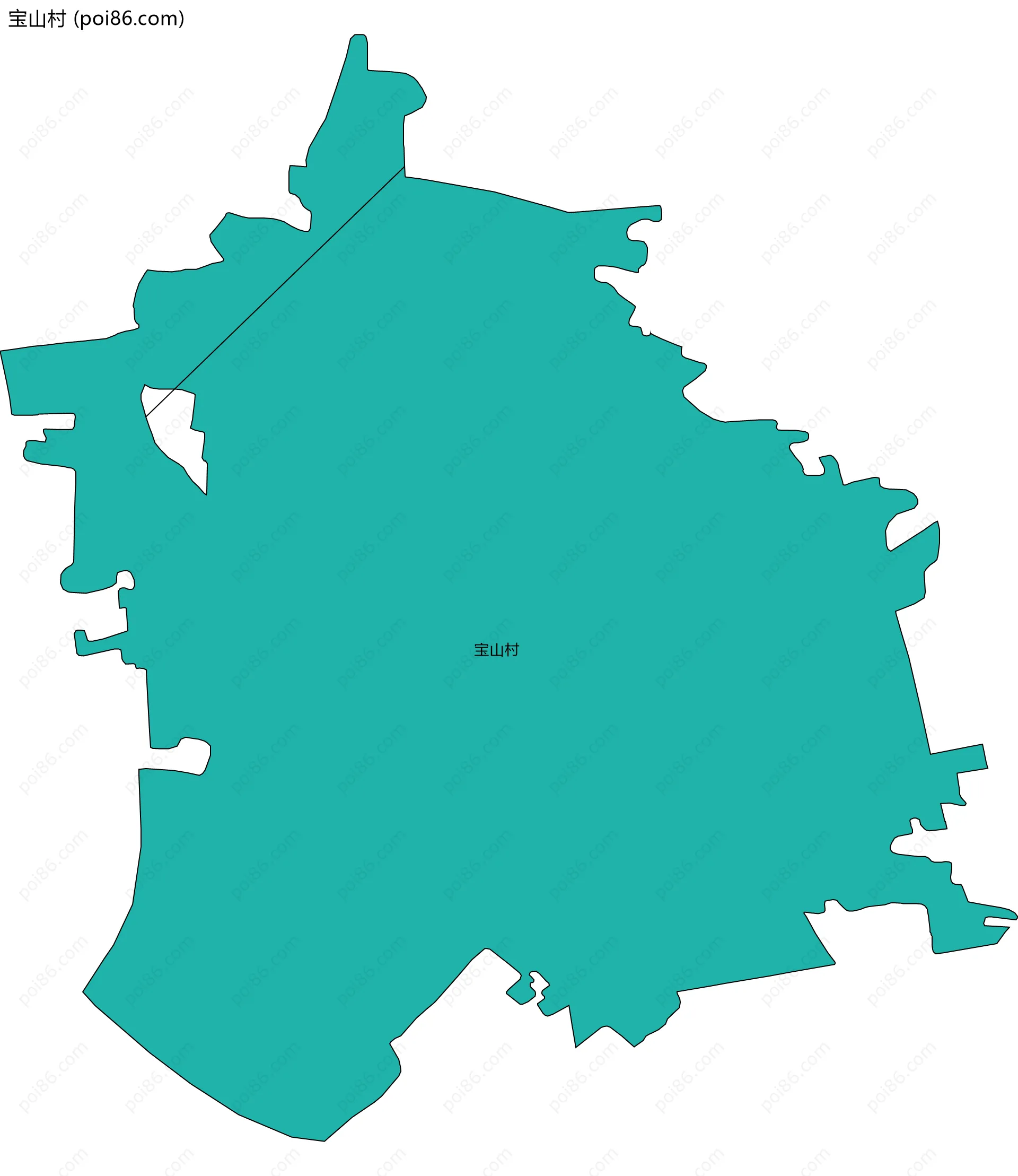 宝山村边界地图