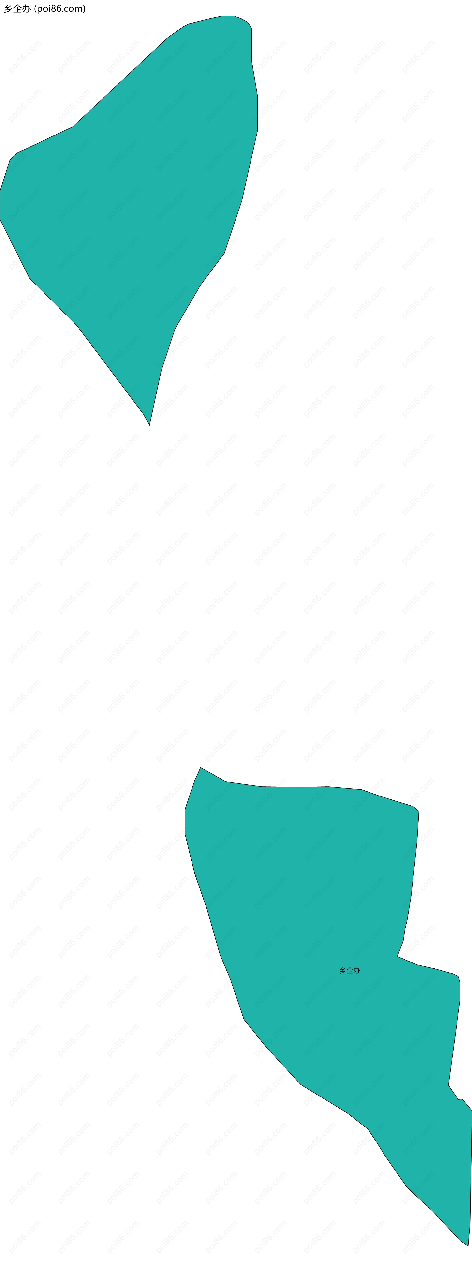 乡企办边界地图