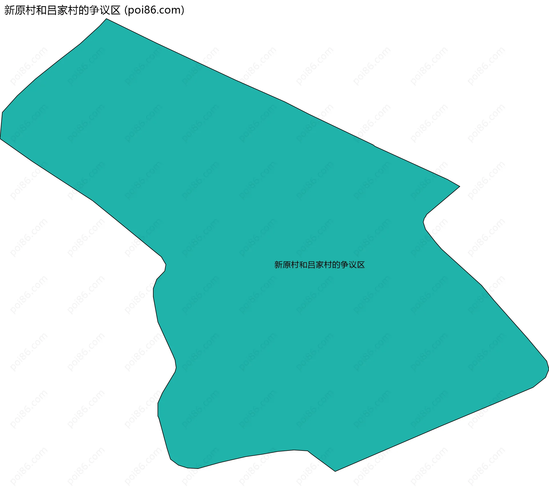 新原村和吕家村的争议区边界地图