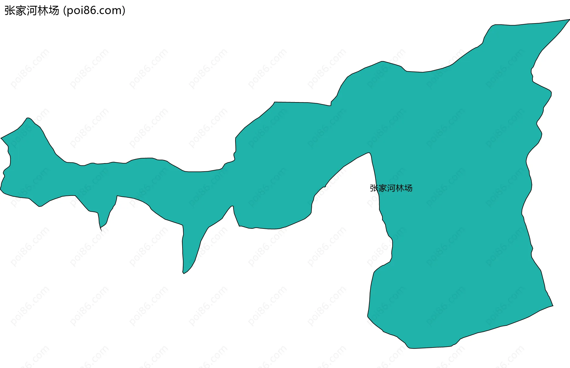 张家河林场边界地图