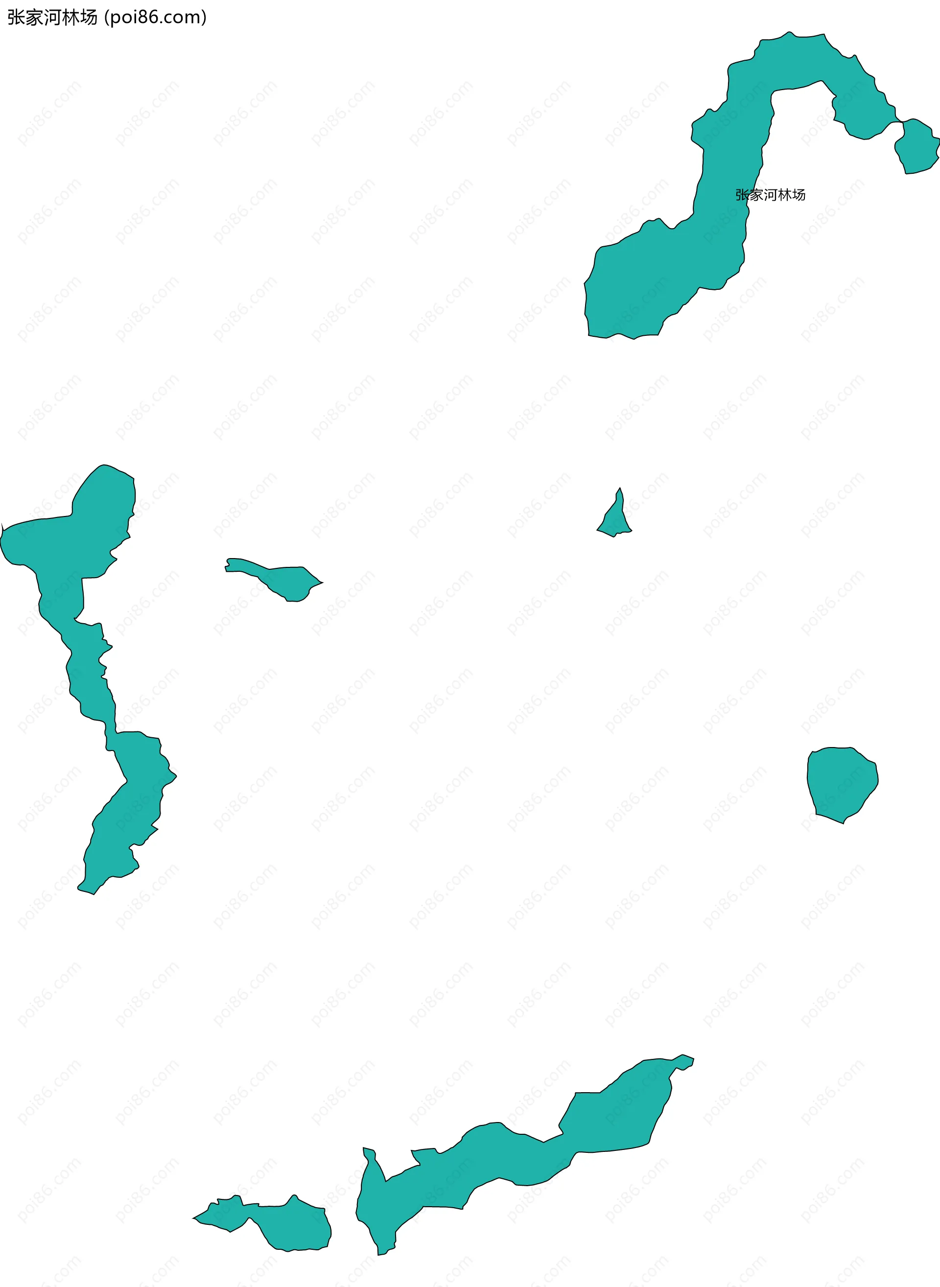 张家河林场边界地图