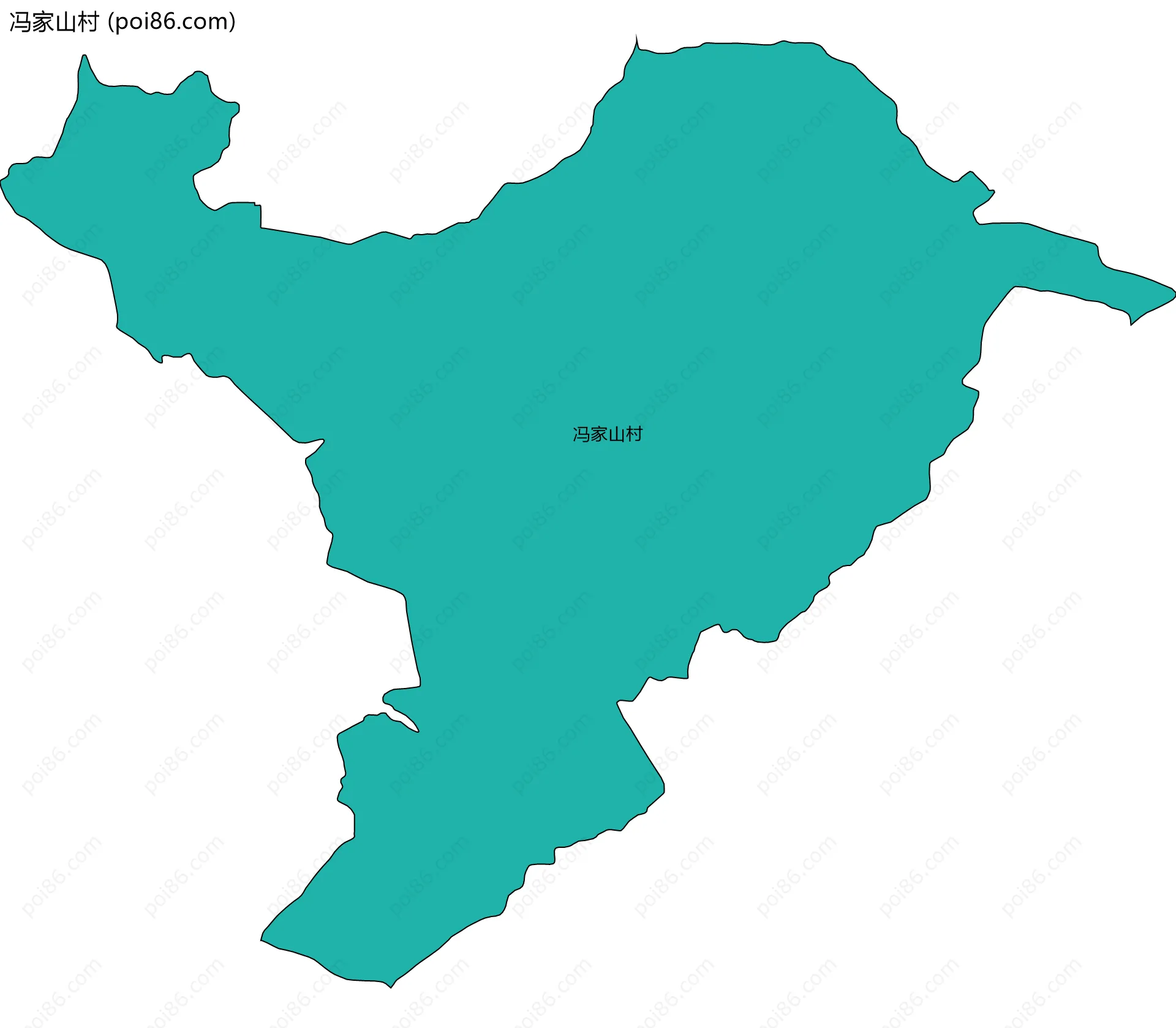 冯家山村边界地图