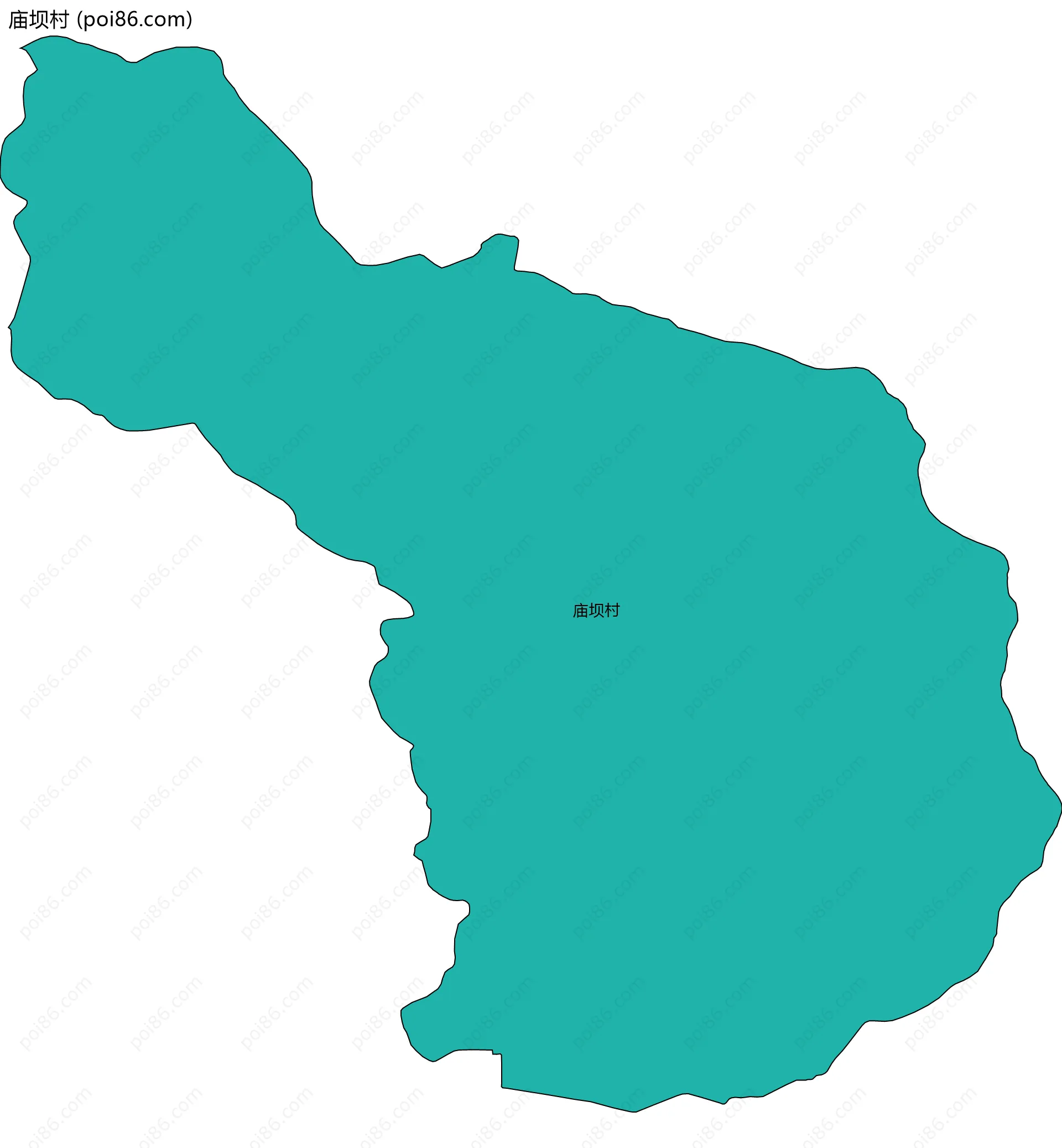 庙坝村边界地图