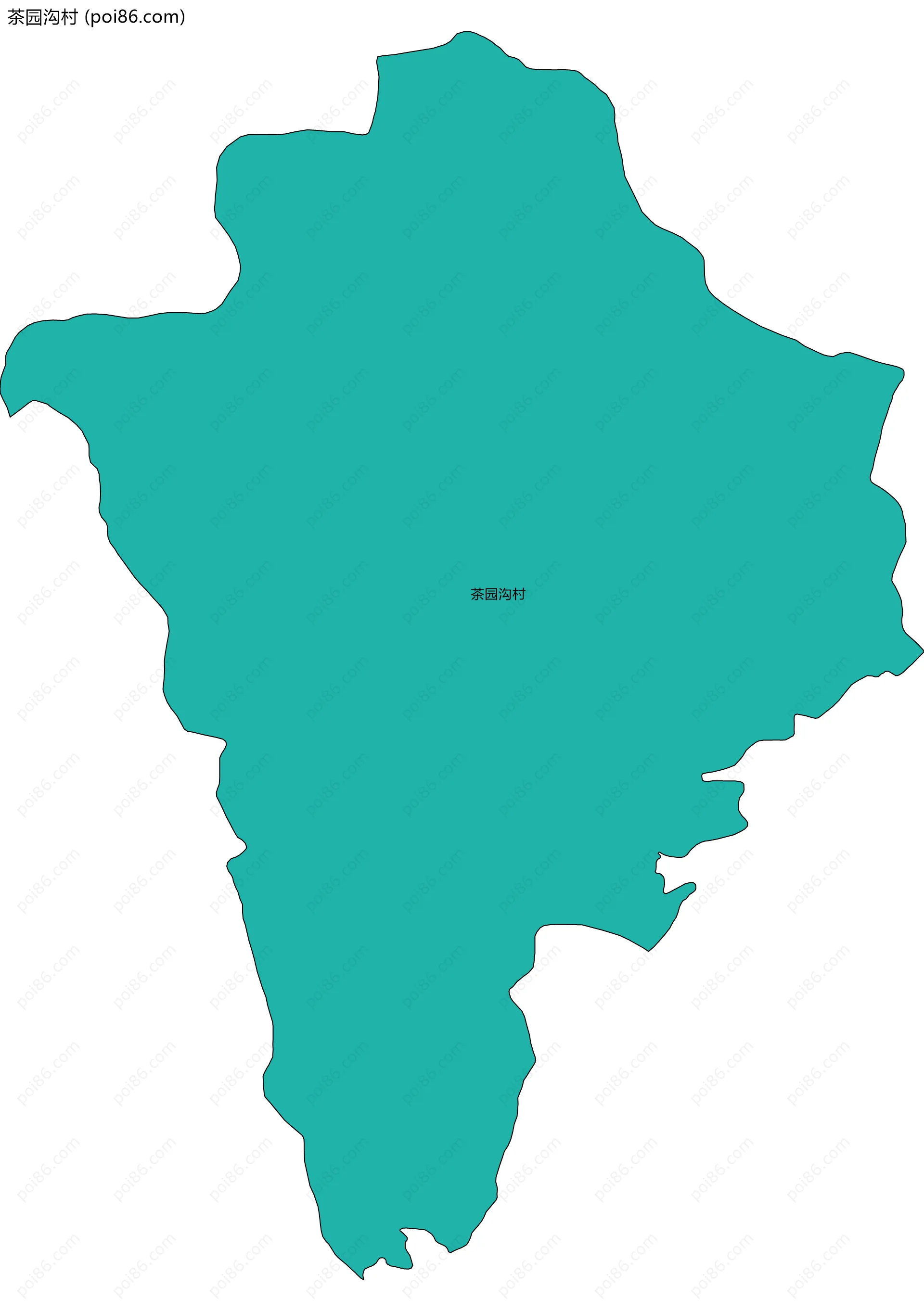 茶园沟村边界地图