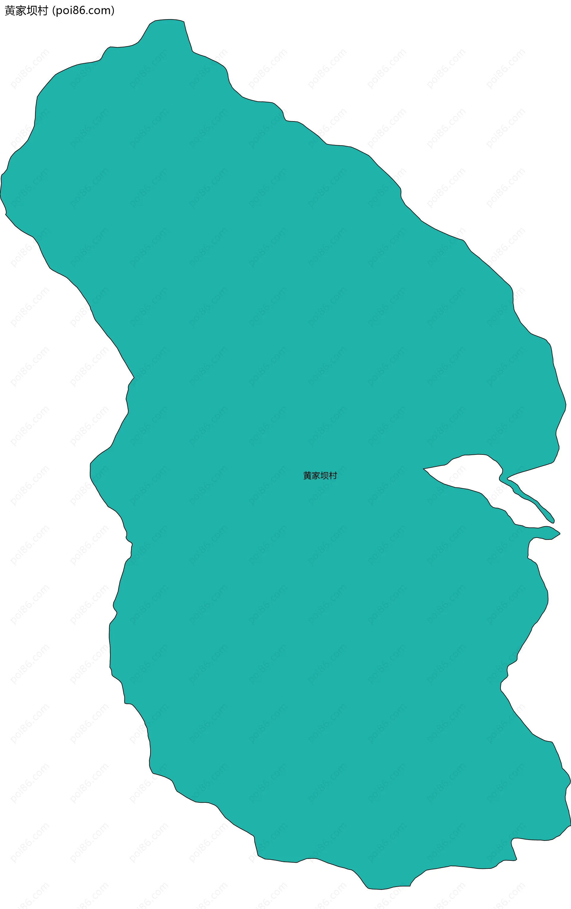 黄家坝村边界地图