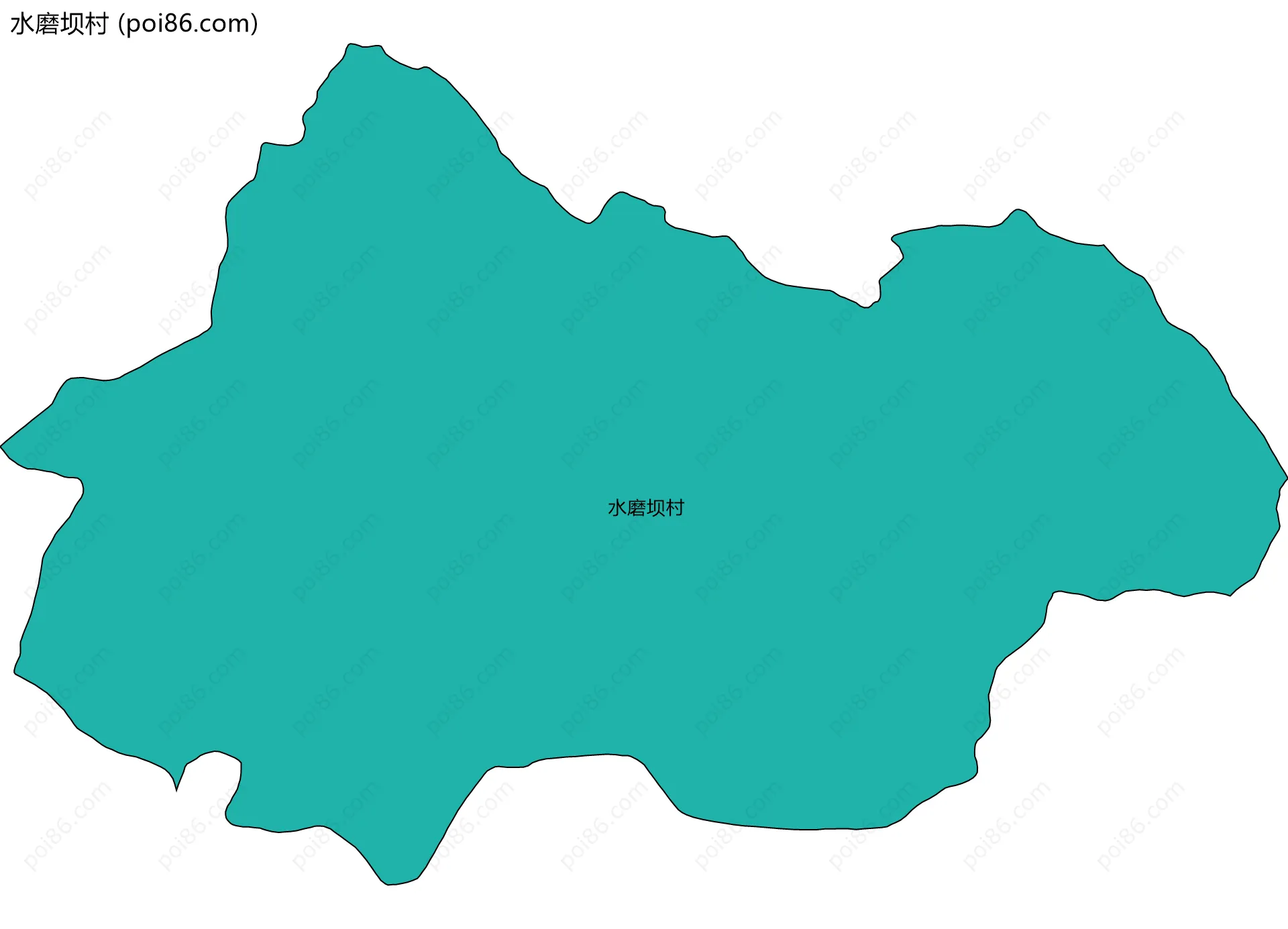 水磨坝村边界地图
