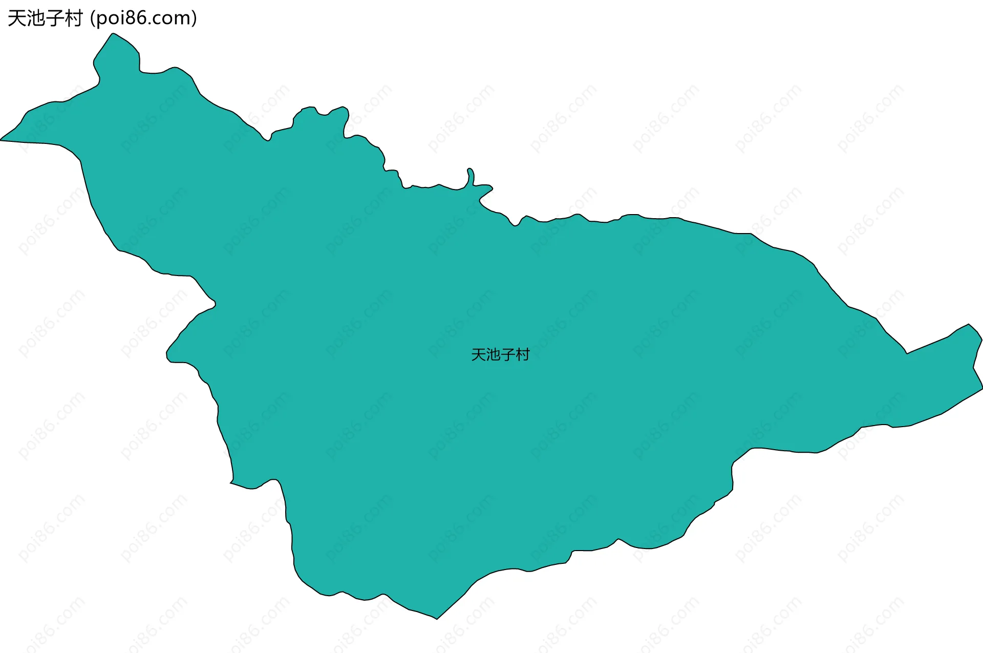 天池子村边界地图