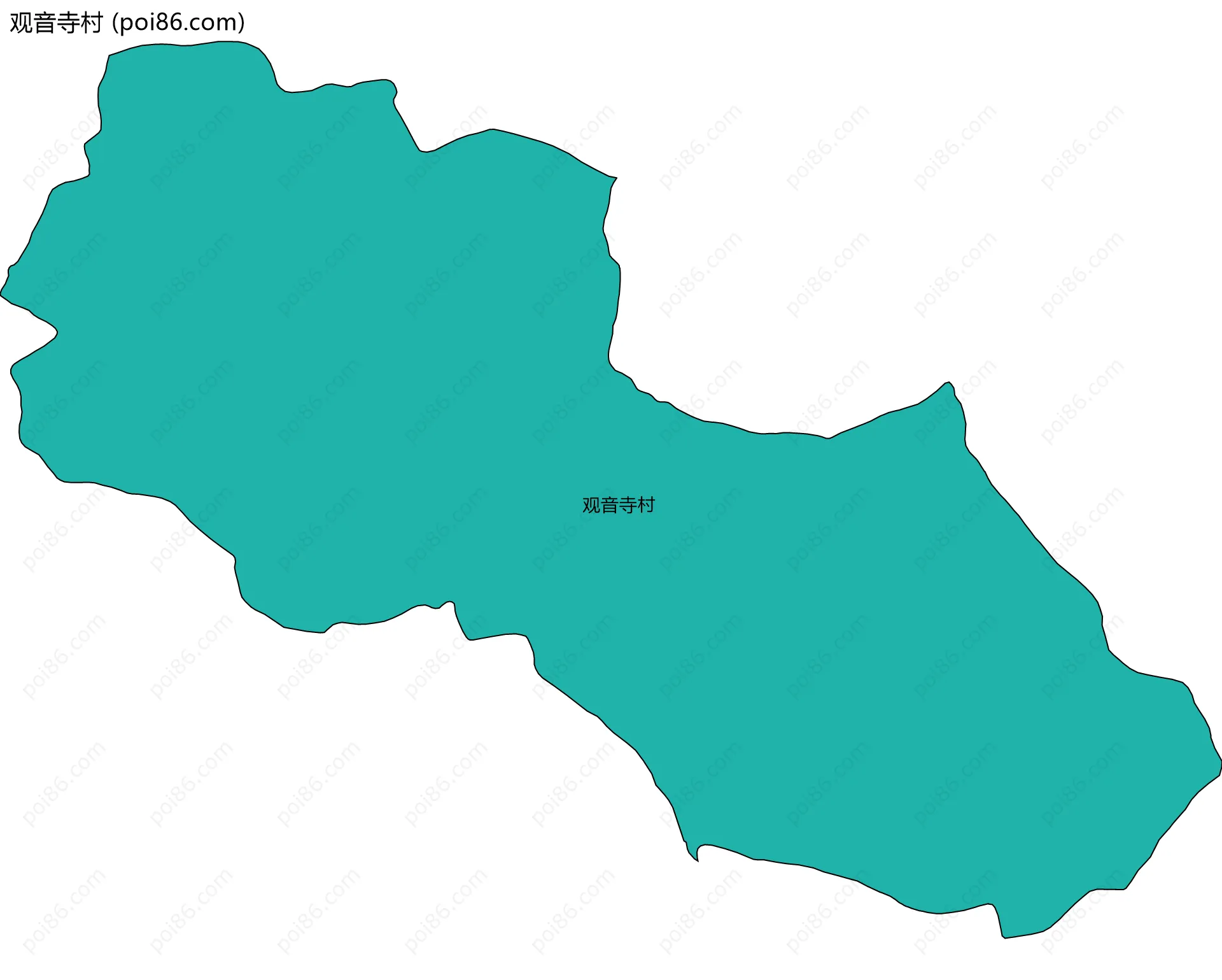观音寺村边界地图